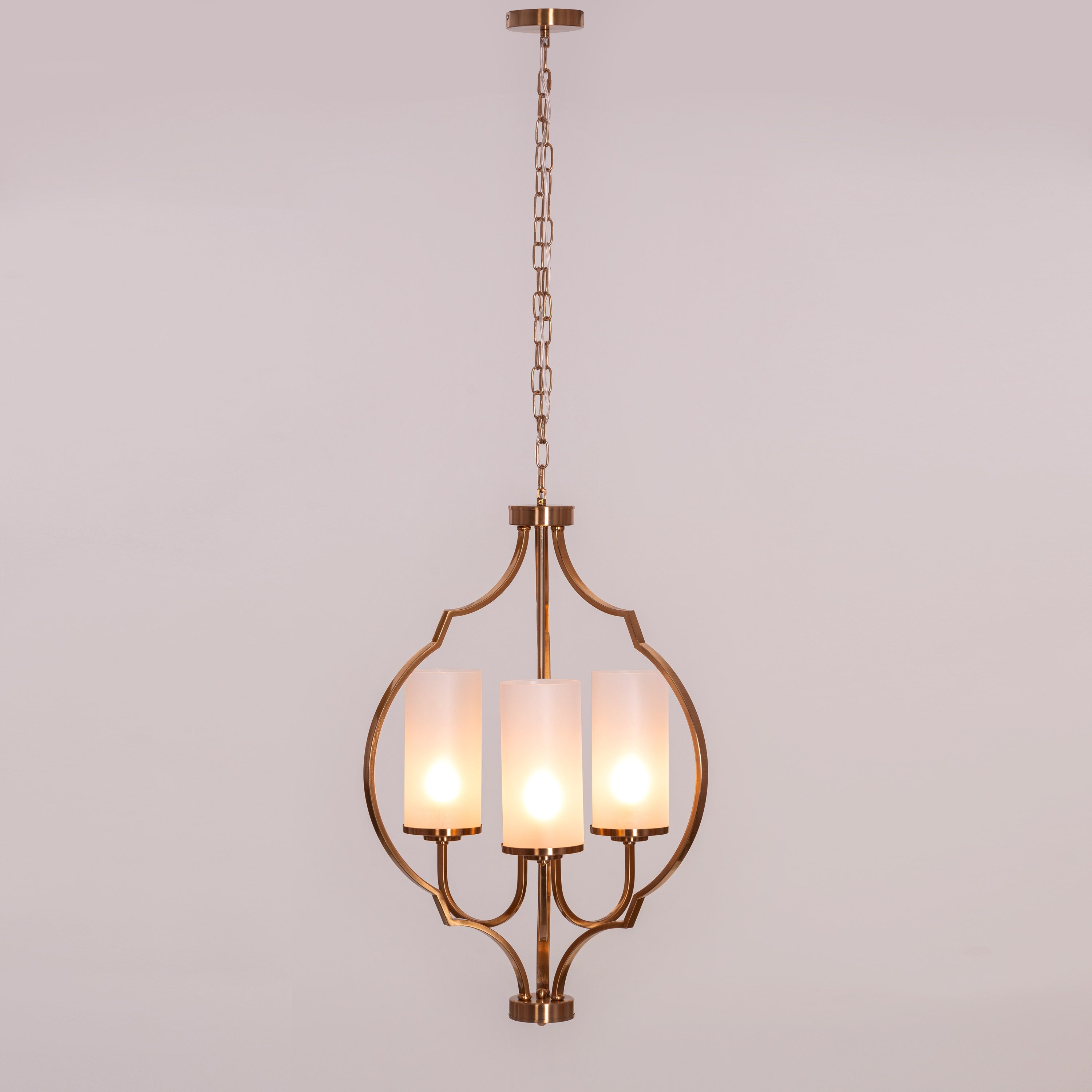 Heart Warming (Gold) Frosted Glass Pendant Light