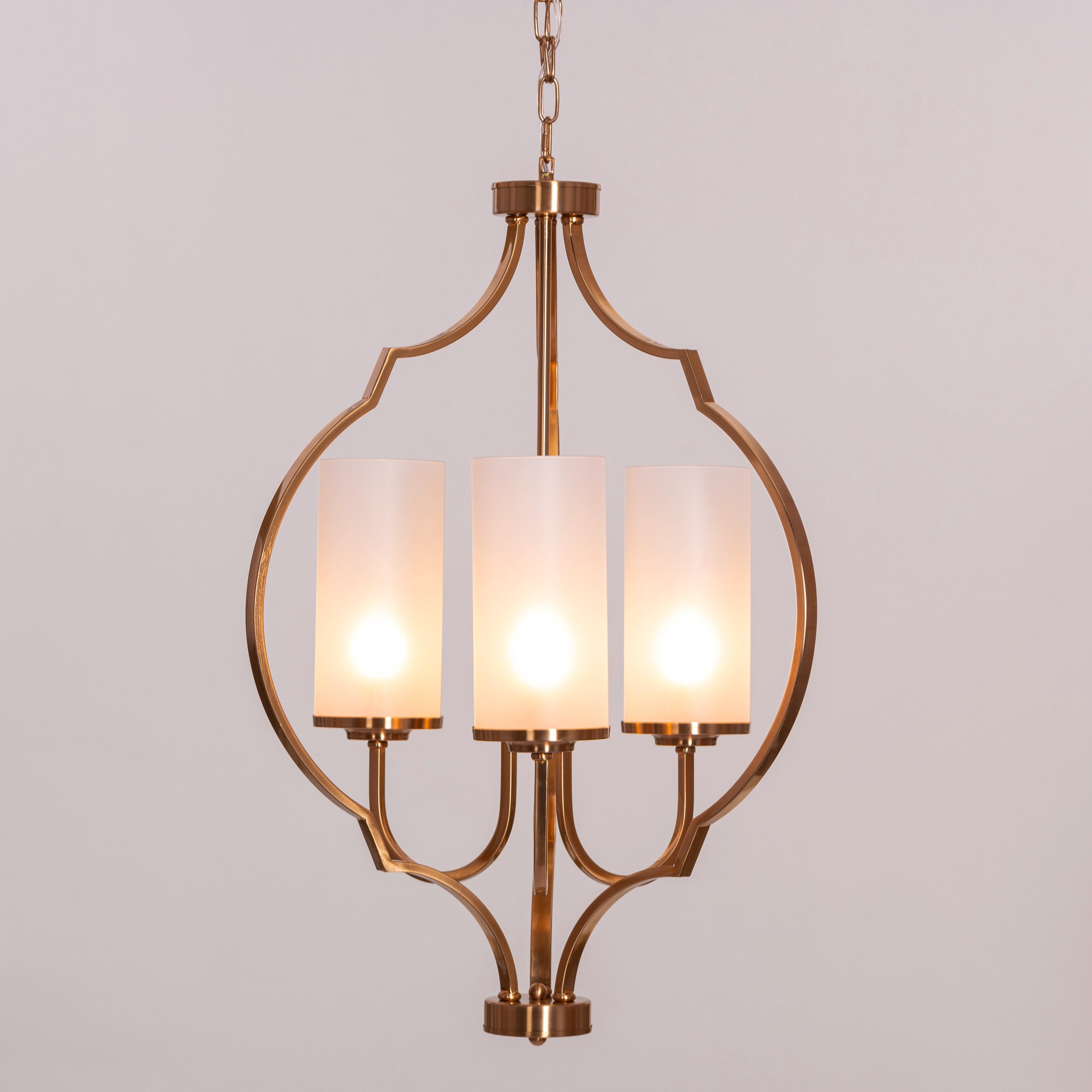 Heart Warming (Gold) Frosted Glass Pendant Light