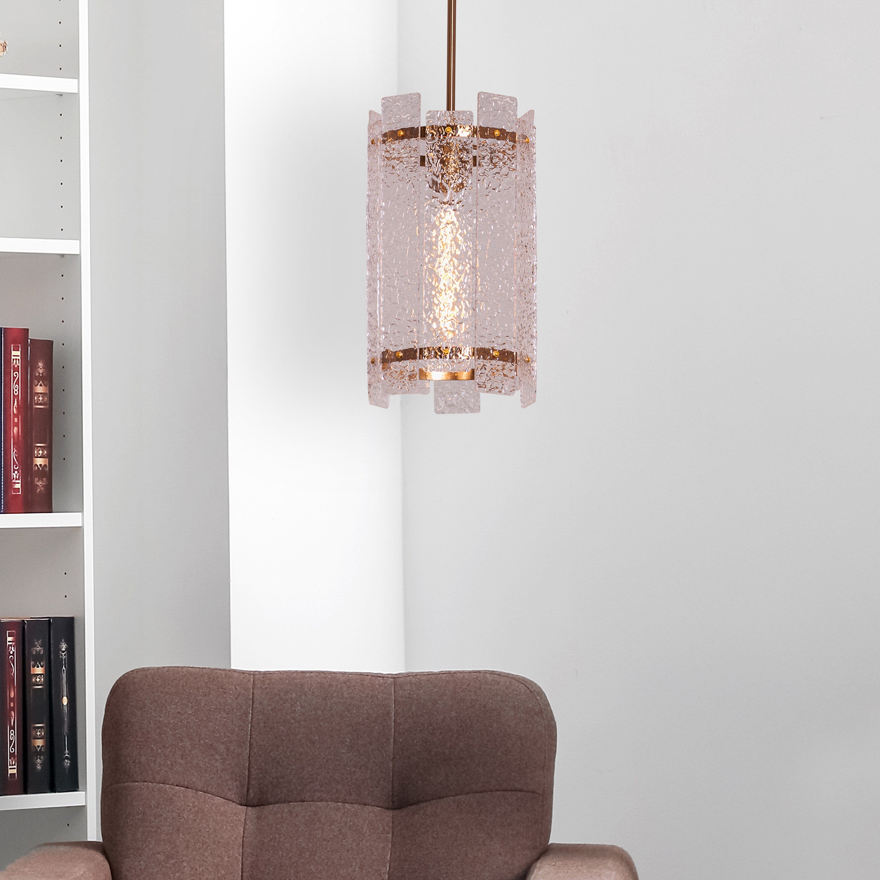 Thriving (Large, Gold) Textured Pendant Light