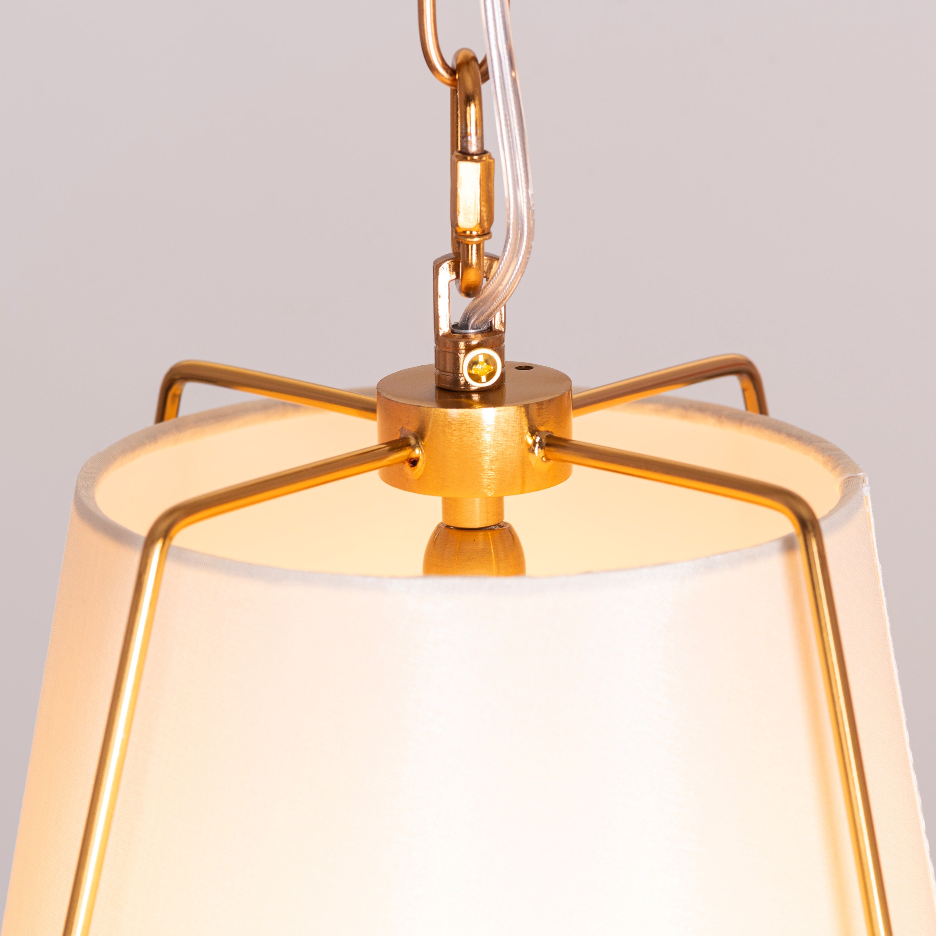 Woke Up Smiling (Gold, Cream) Pendant Light