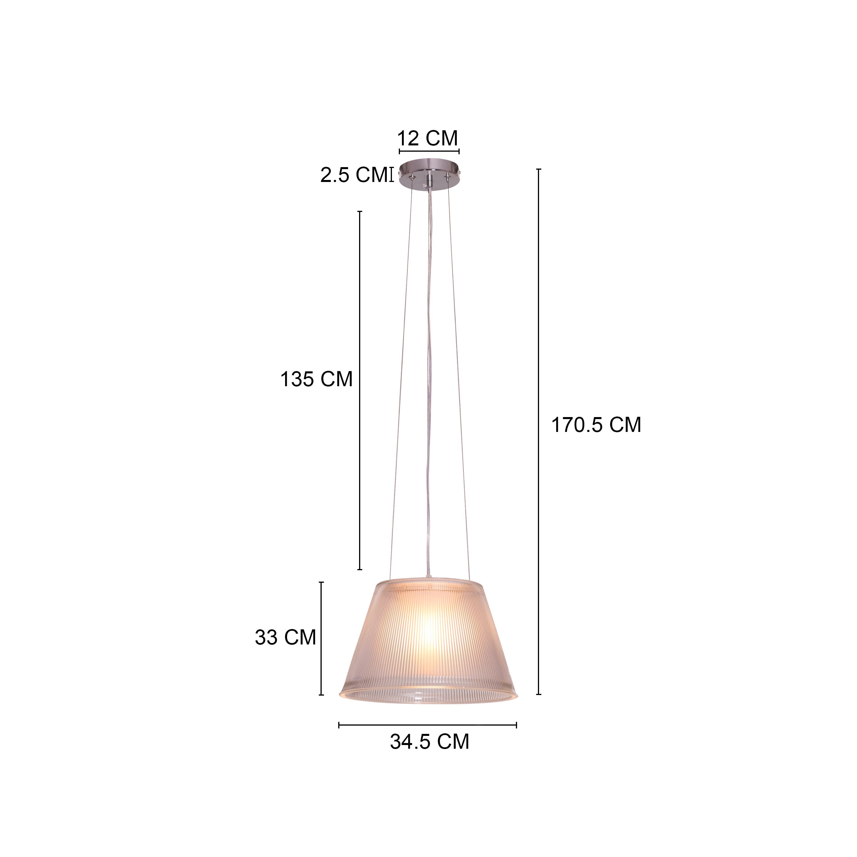 Vibe Check (Chrome) Frosted Glass Pendant Light