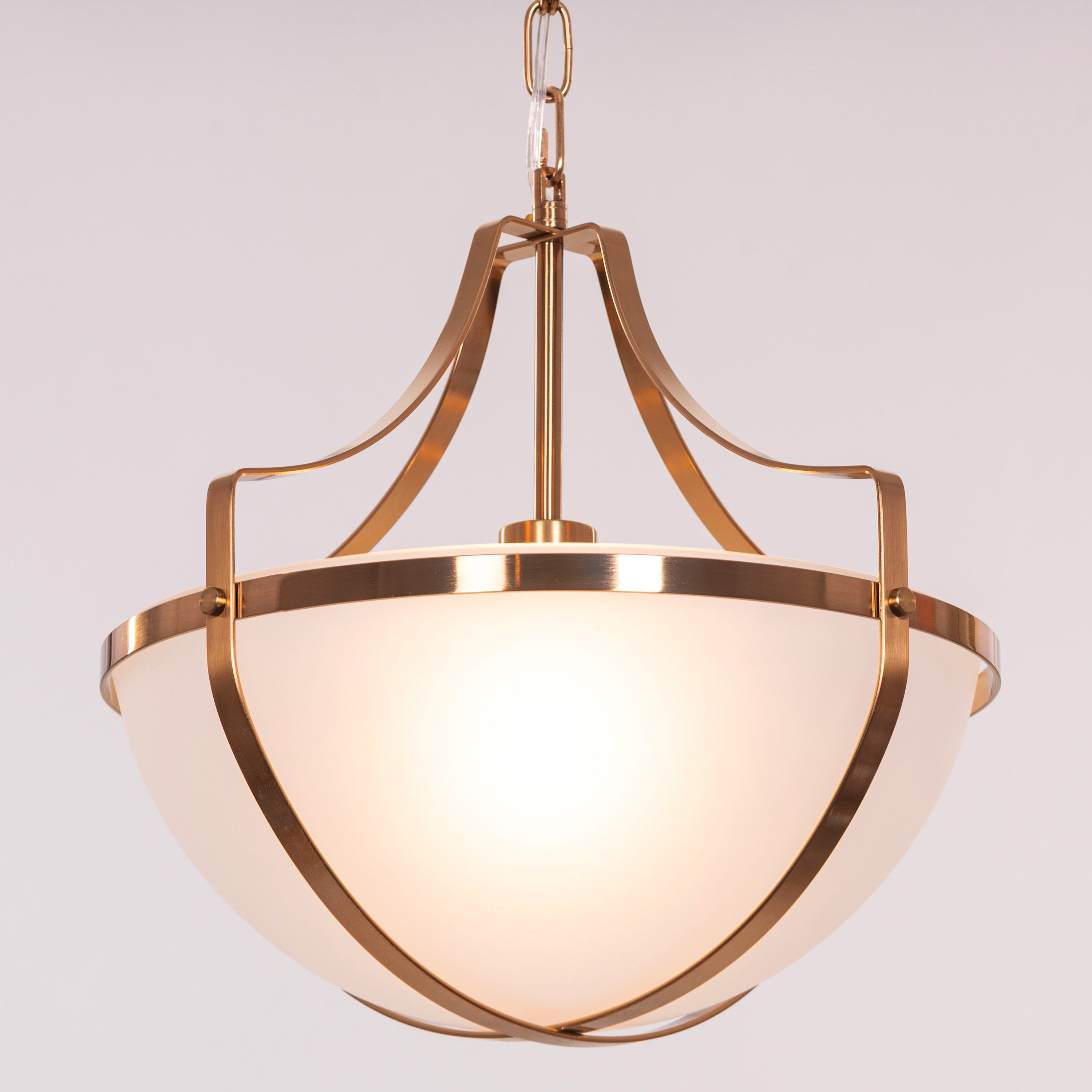 Lighten The Mood (Gold) Frosted Glass Pendant Light