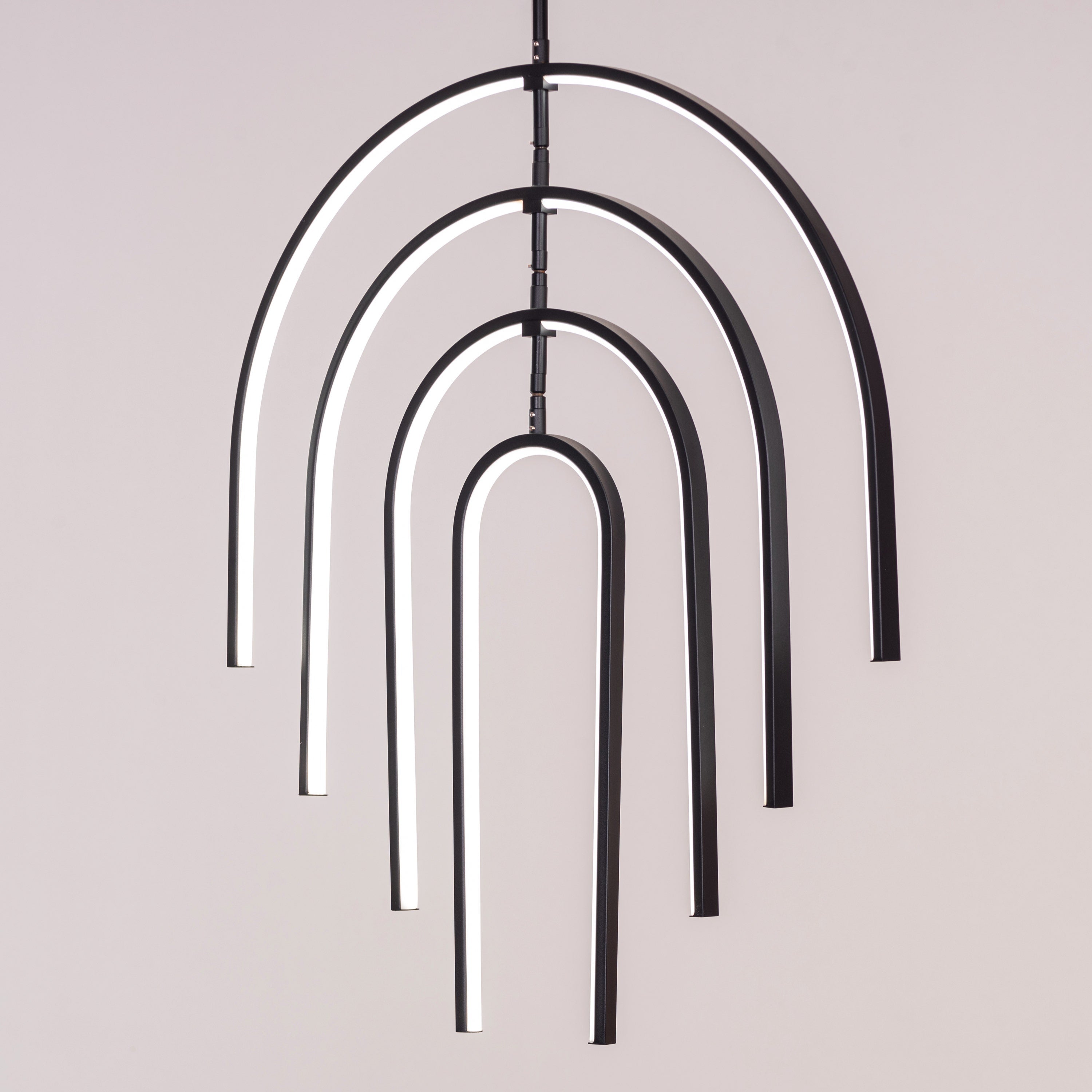 Heatwave (Black) 3 Color Built-In-LED Chandelier