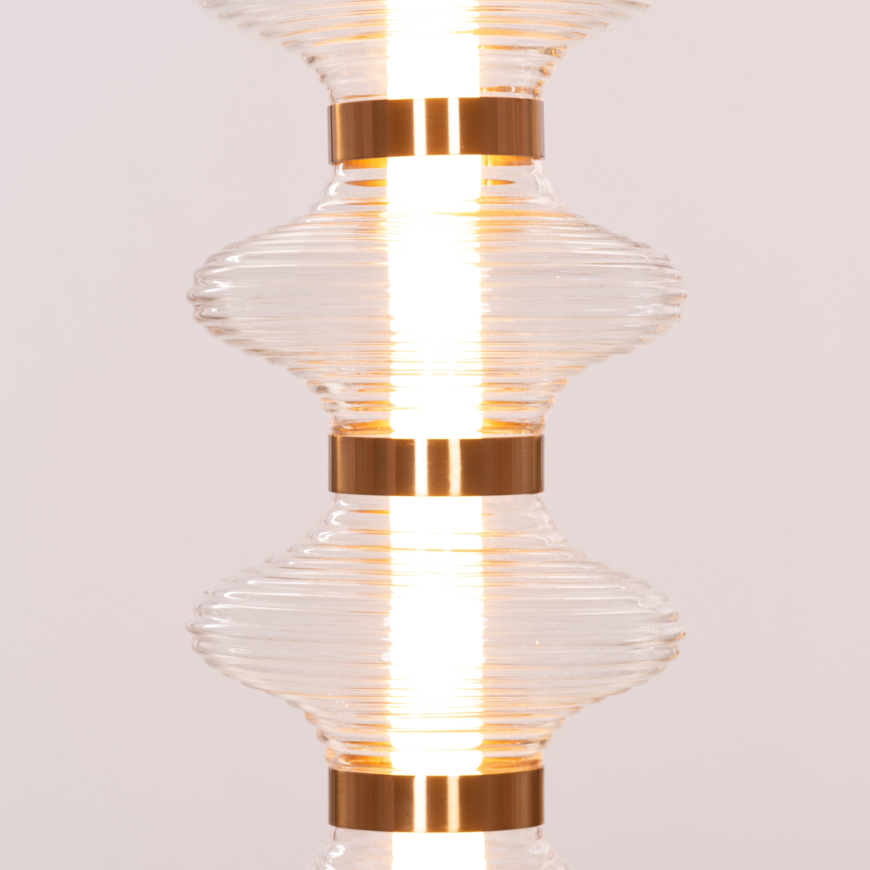 Love Poem (Gold) 3 Color Dimmable LED with Remote Control Textured Glass Pendant Light