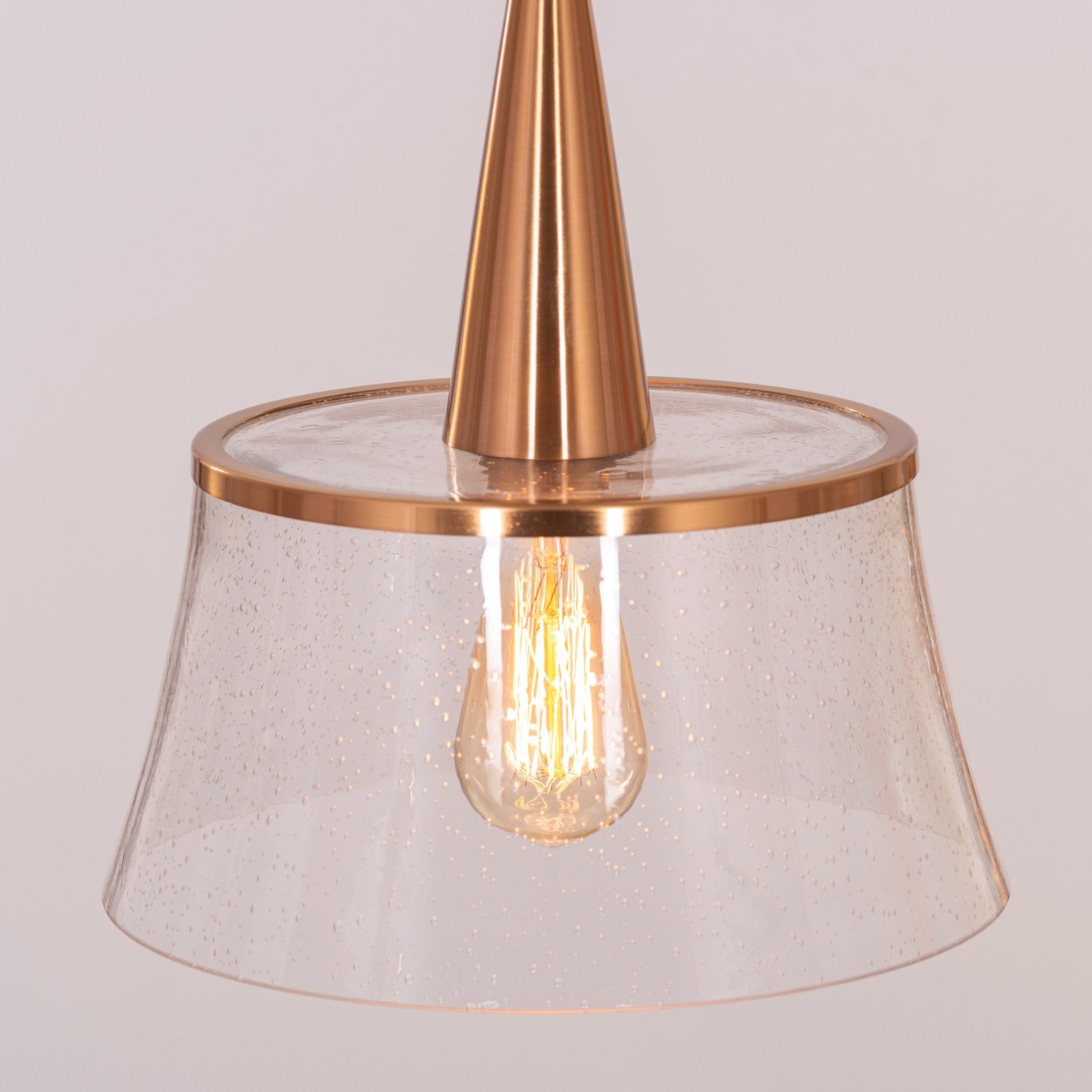 Overflowing (Gold) Clear Glass Pendant Light