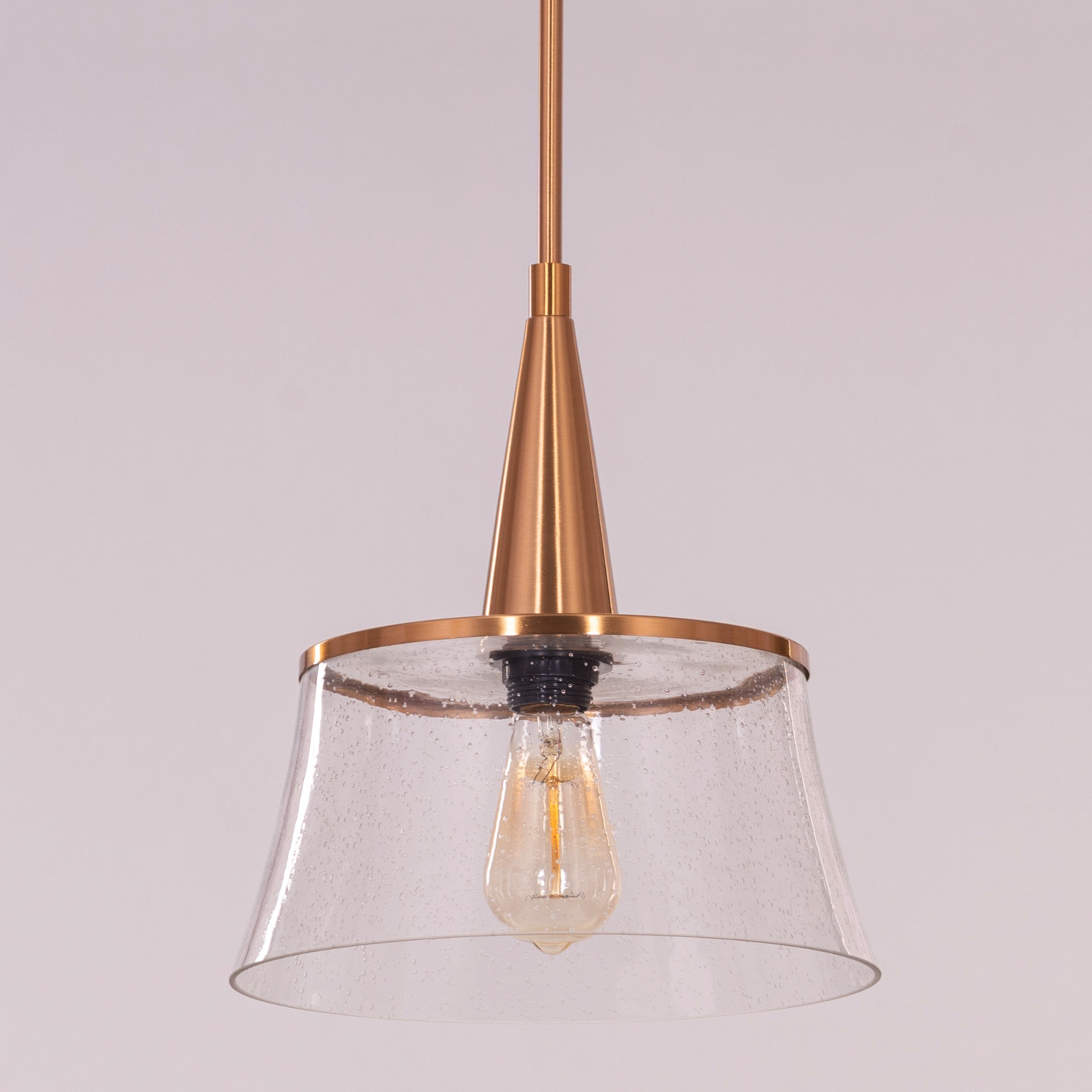 Overflowing (Gold) Clear Glass Pendant Light