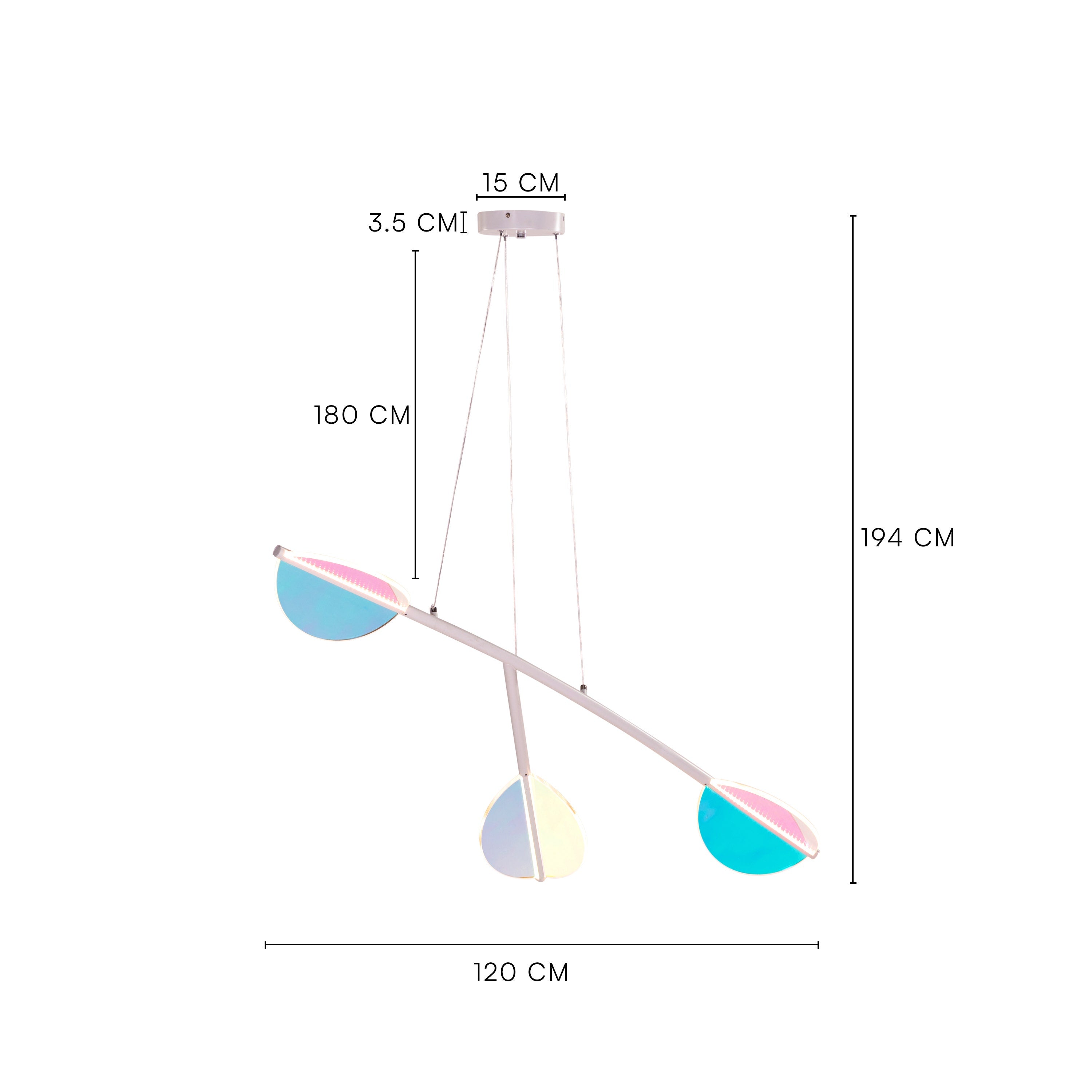 Out Of Reach (White, Dimmable LED with Remote Control) Chandelier