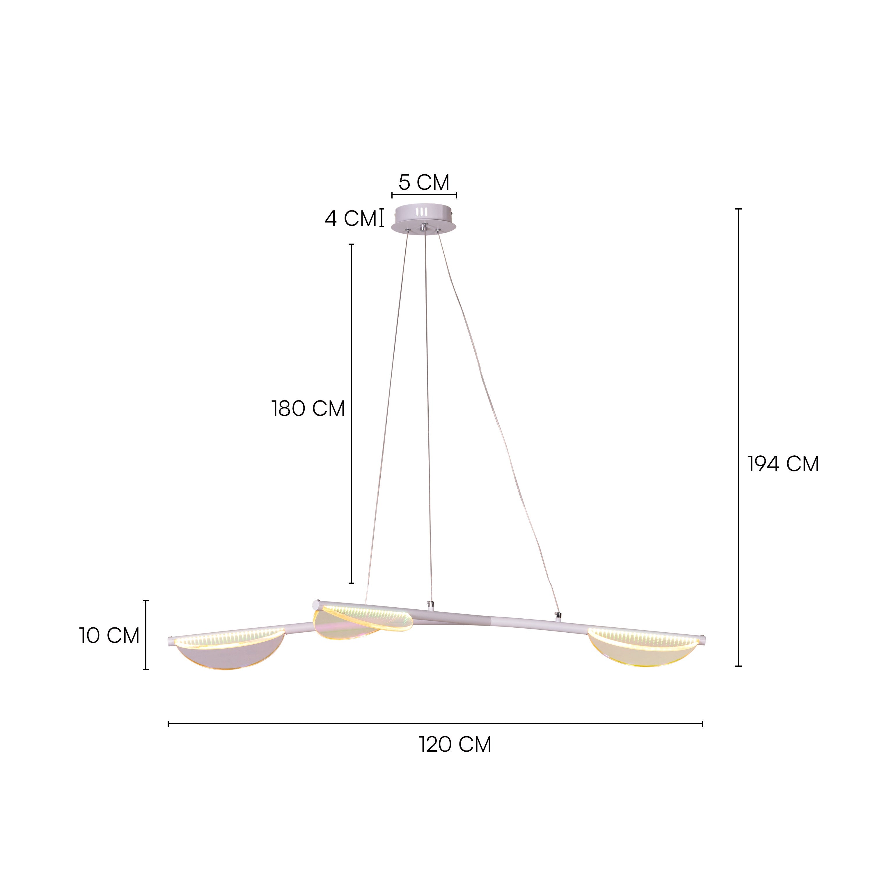 Out Of Reach (White, Dimmable LED with Remote Control) Chandelier