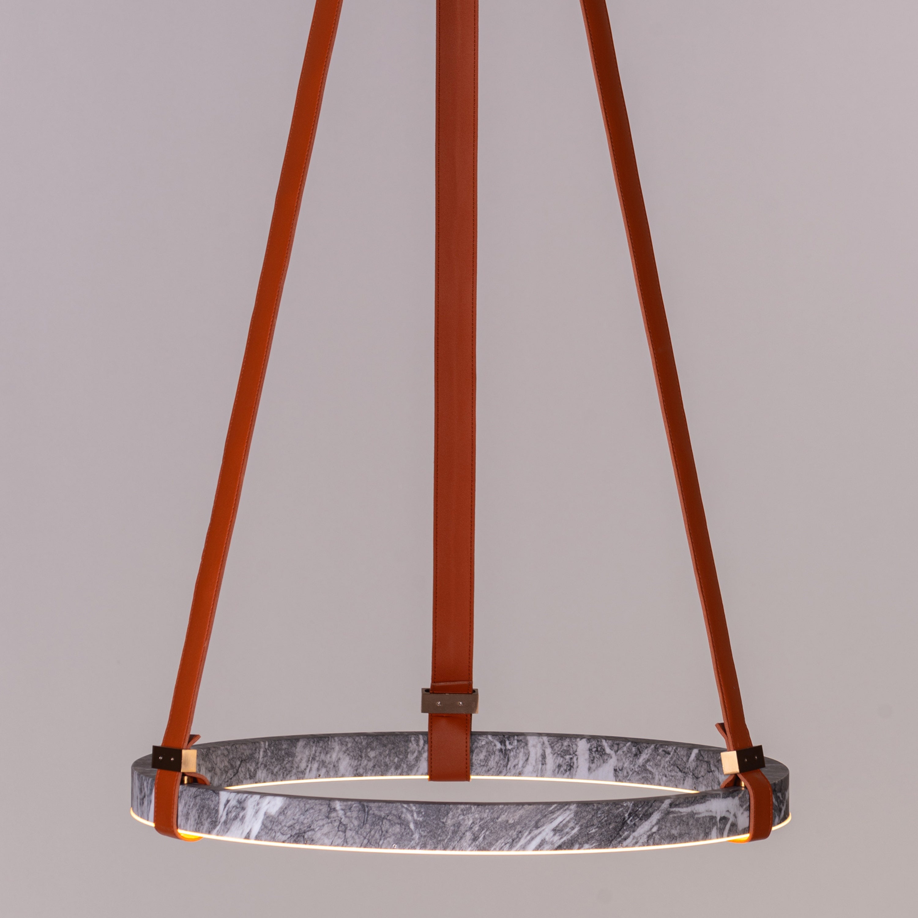 Comeback (Round, Grey) Dimmable LED with Remote Control Chandelier