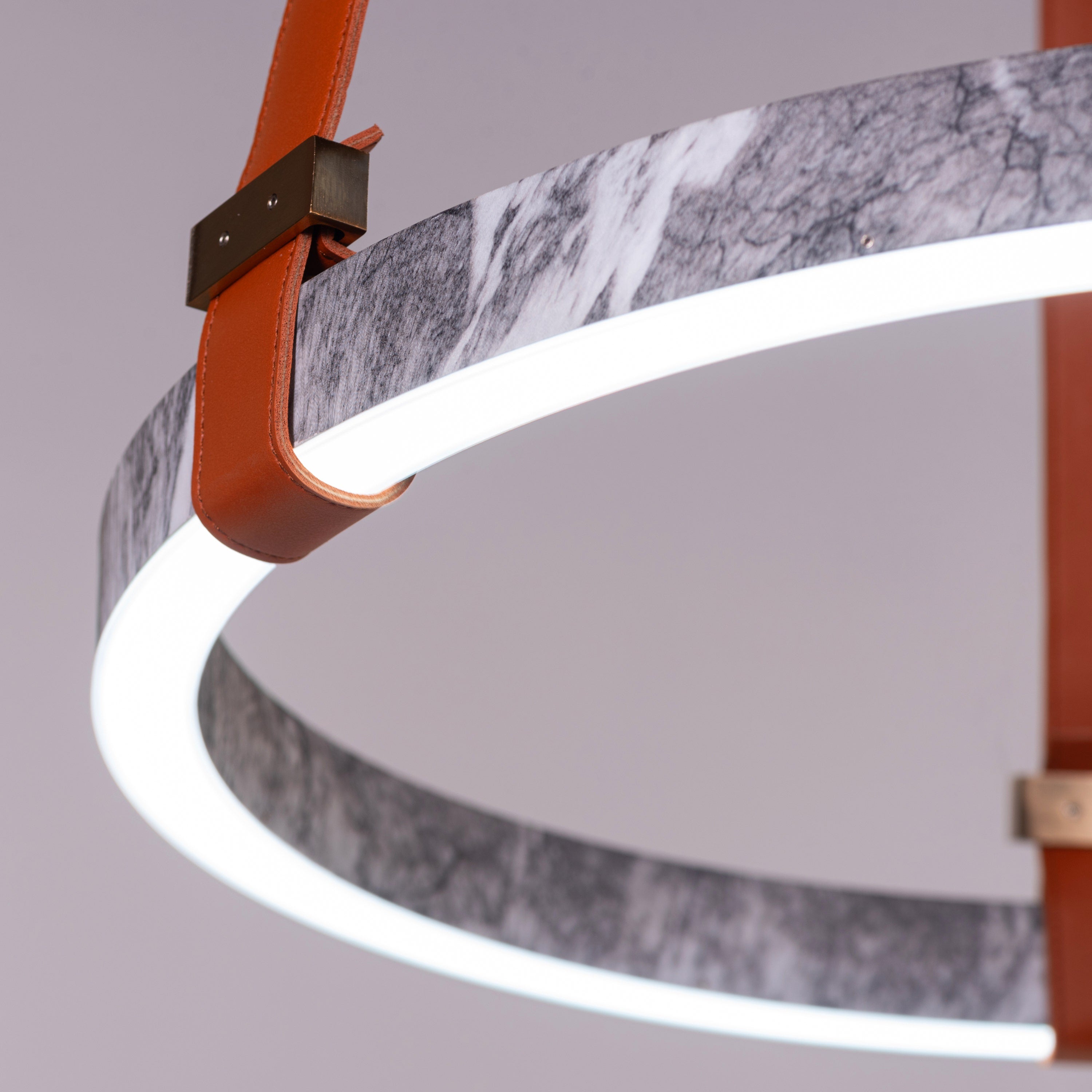 Comeback (Round, Grey) Dimmable LED with Remote Control Chandelier