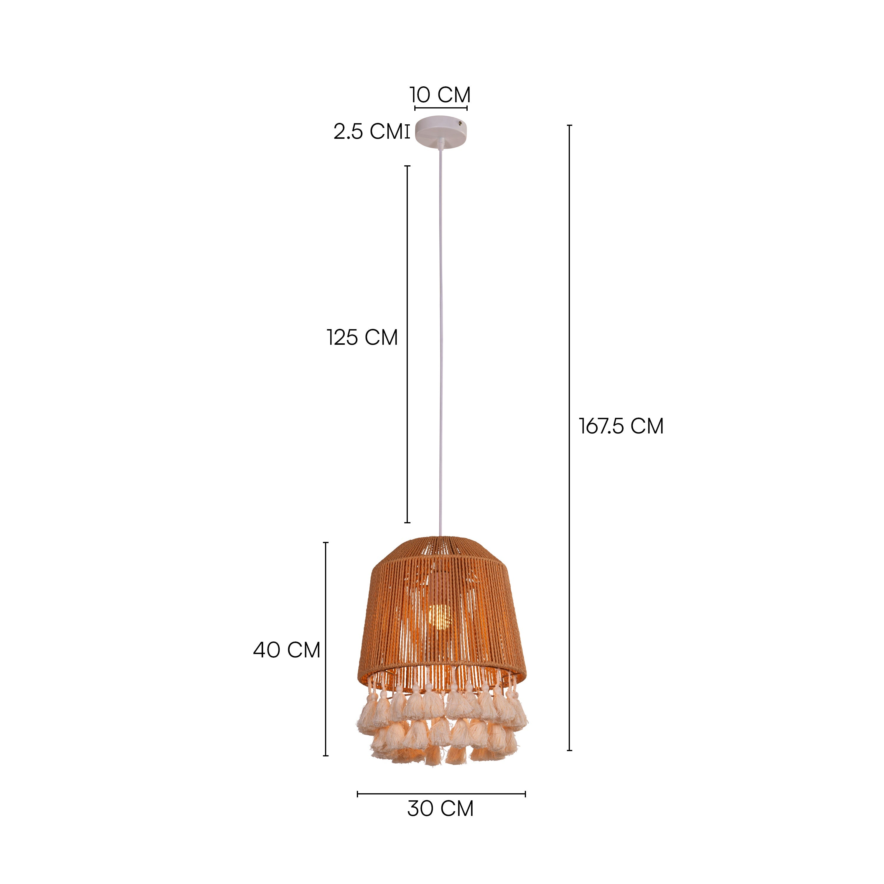 Boho Babe (Brown) Rattan Pendant Light