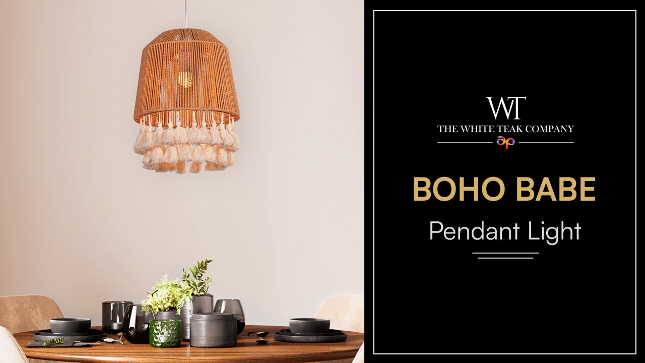 Boho Babe (Brown) Rattan Pendant Light