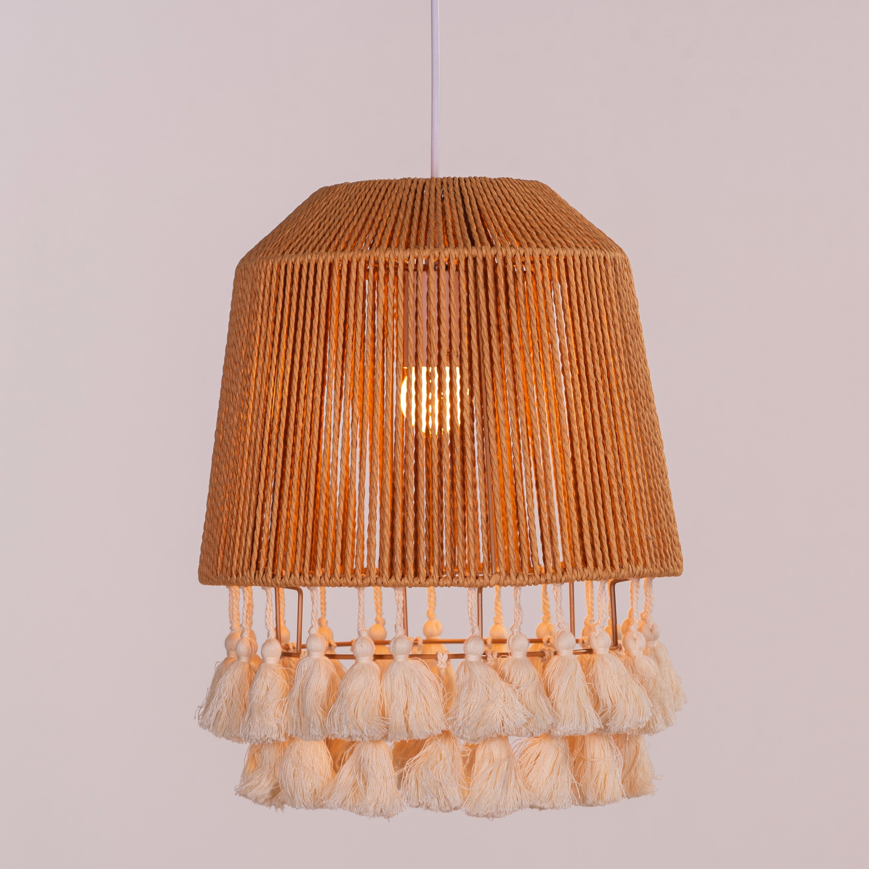Boho Babe (Brown) Rattan Pendant Light