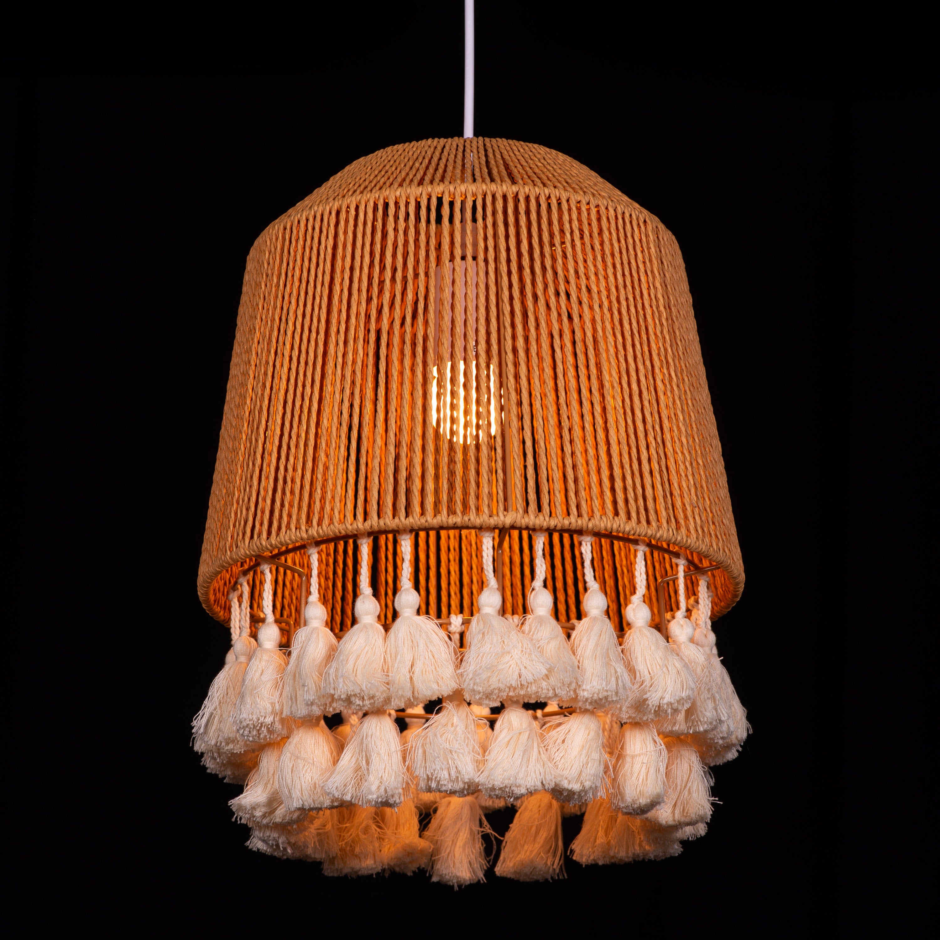 Boho Babe (Brown) Rattan Pendant Light
