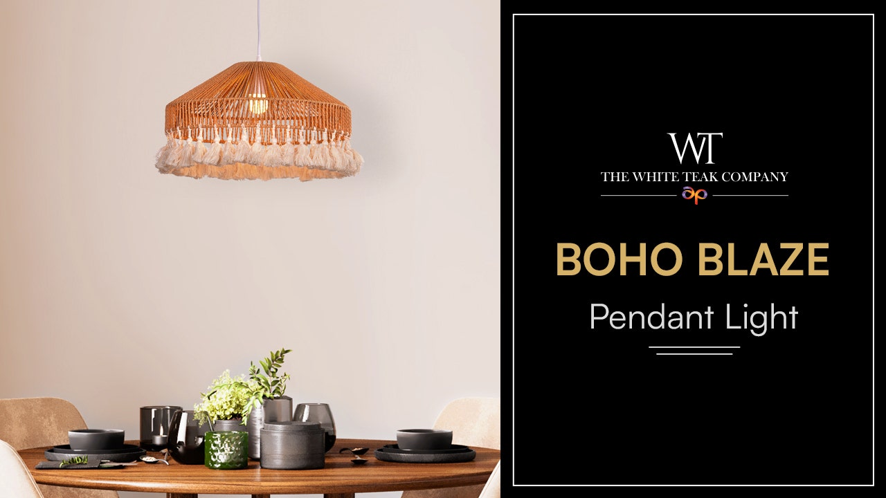 Boho Blaze (Brown) Rattan Pendant Light