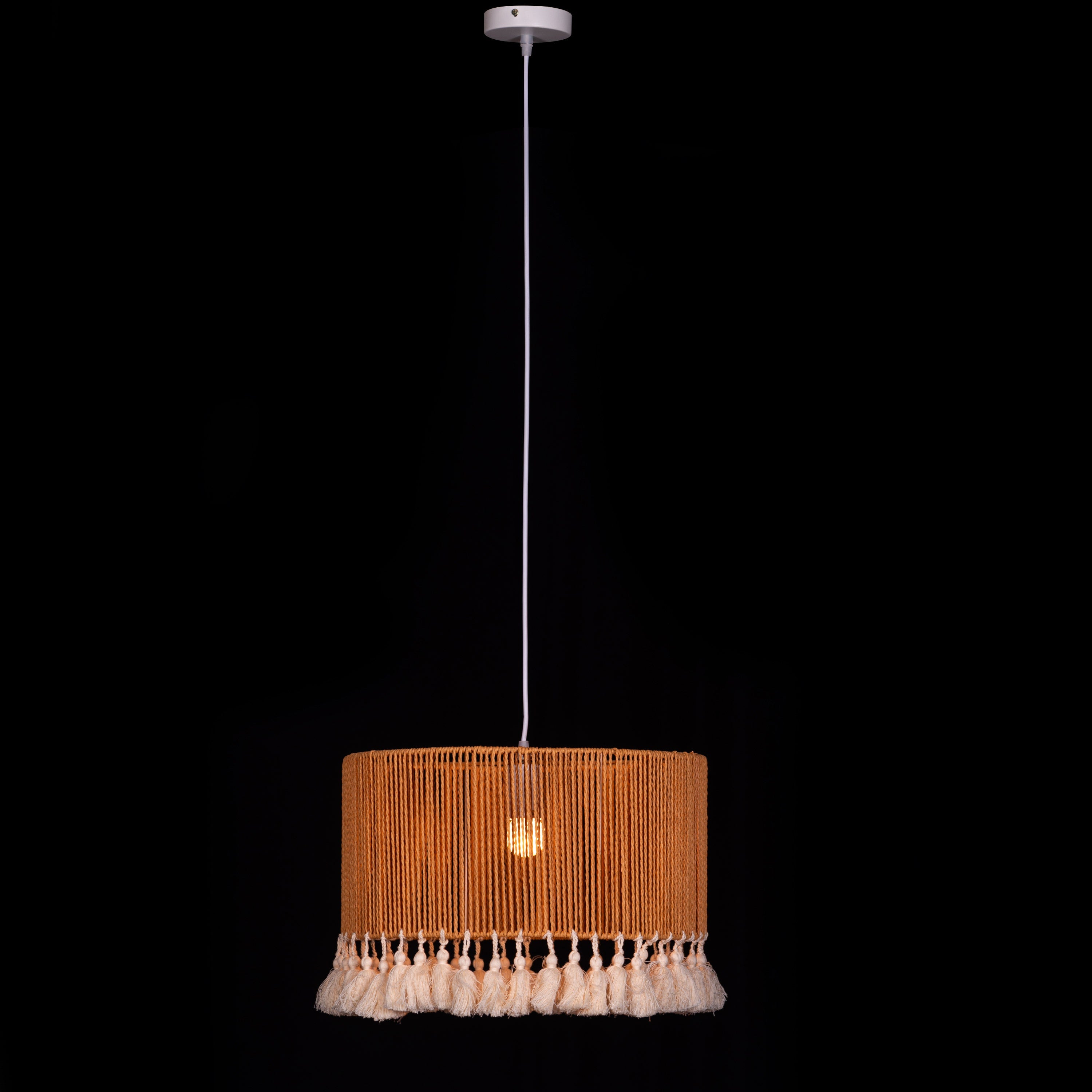 Boho Chic (Brown) Rattan Pendant Light
