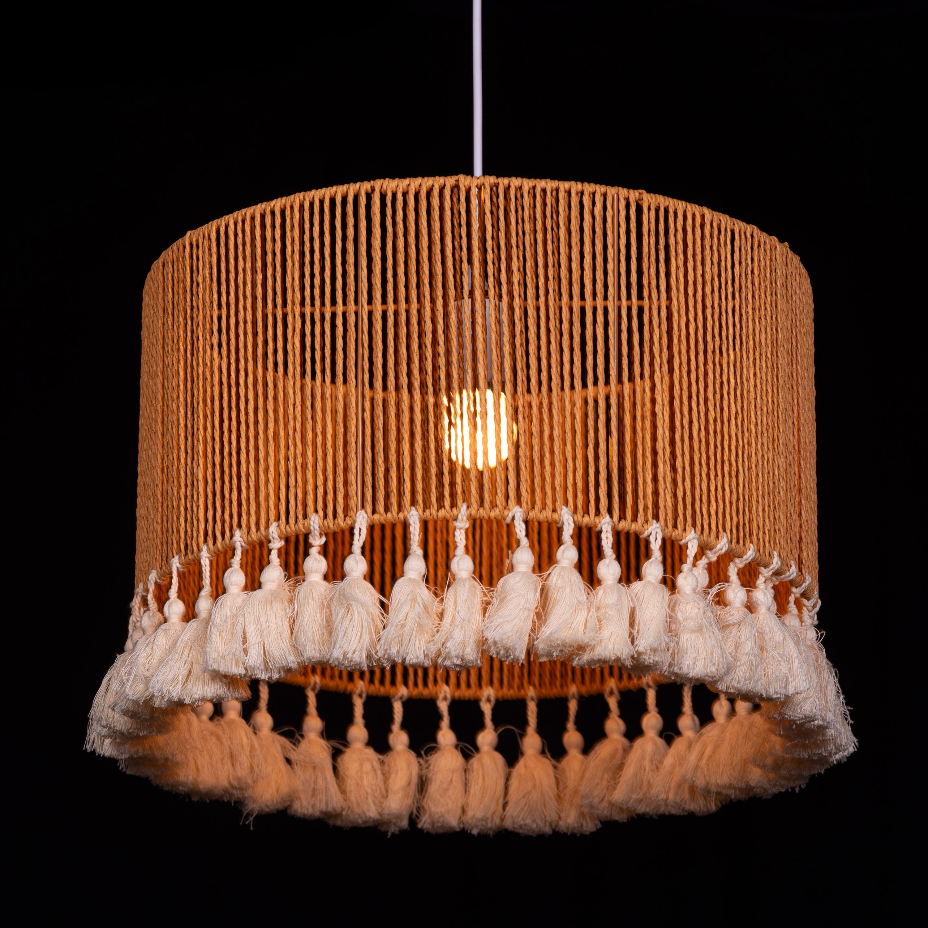 Boho Chic (Brown) Rattan Pendant Light