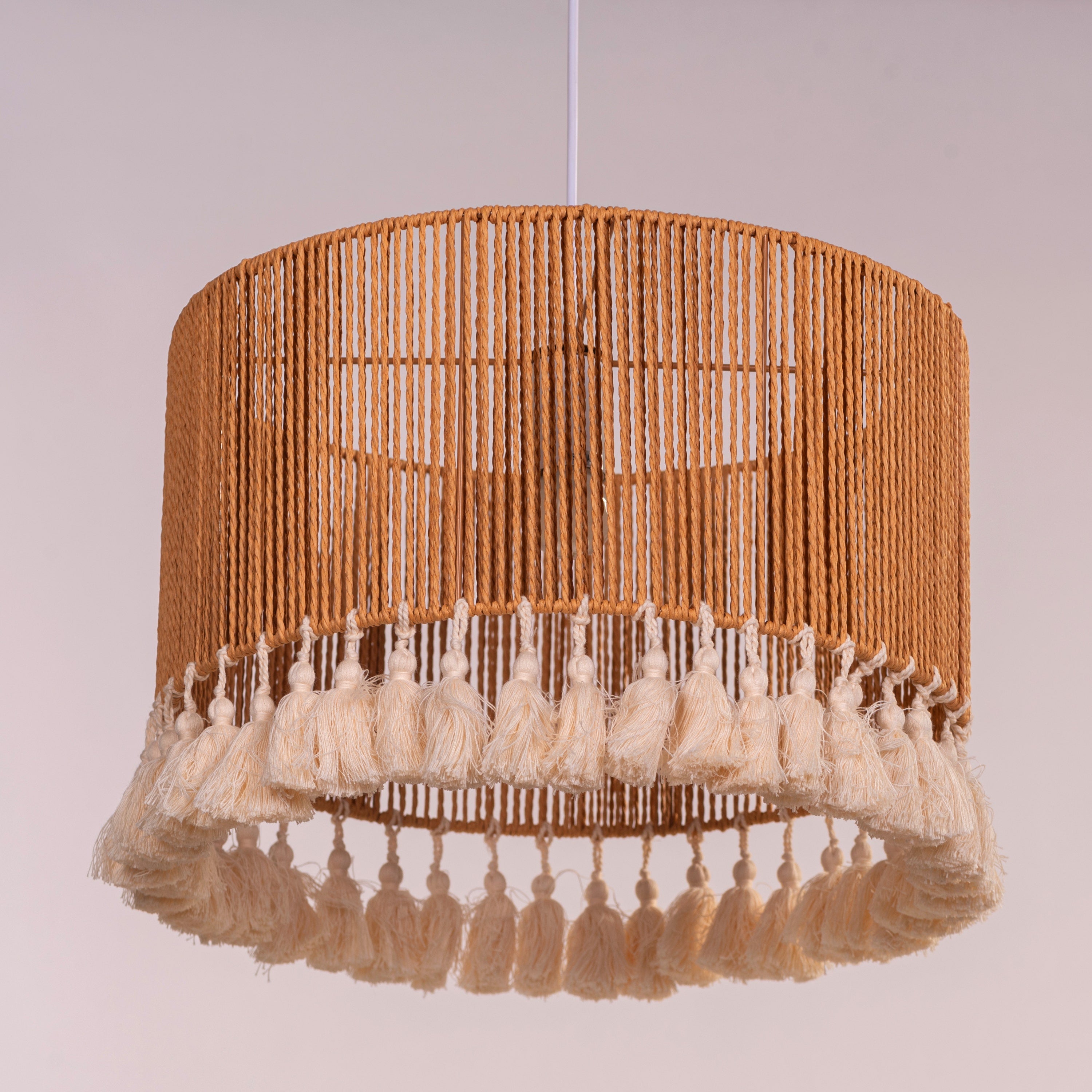 Boho Chic (Brown) Rattan Pendant Light