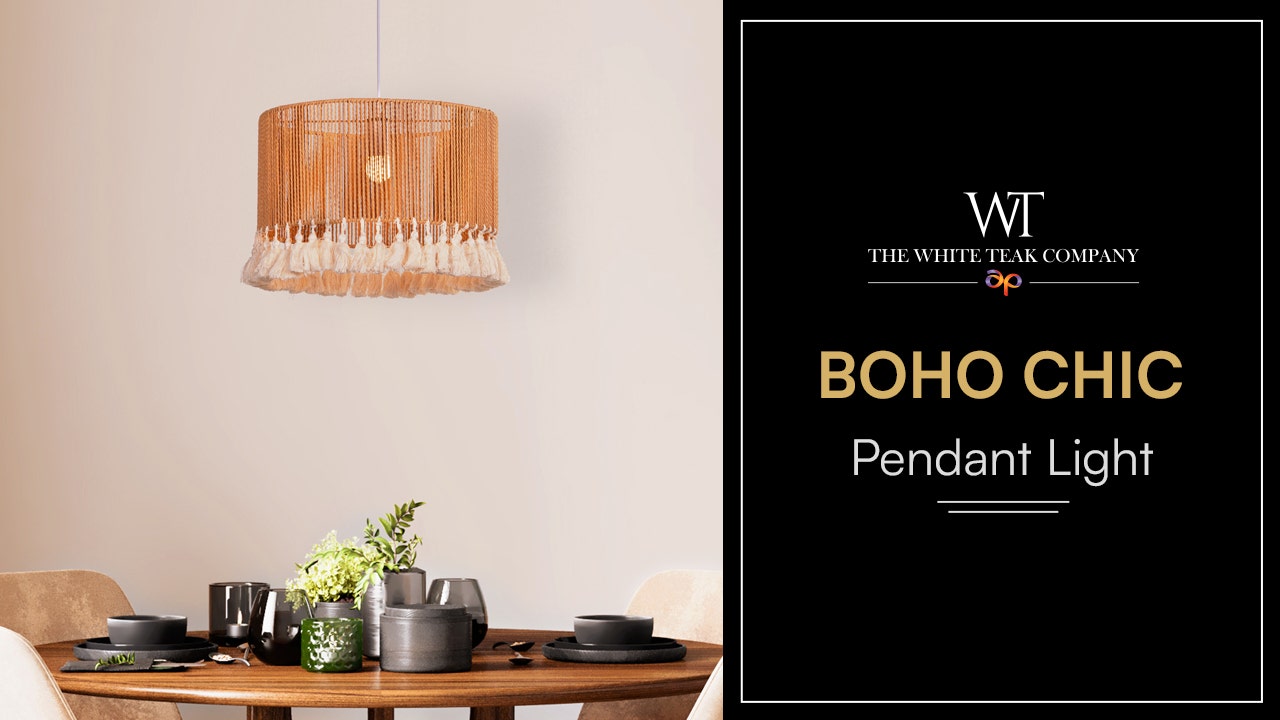 Boho Chic (Brown) Rattan Pendant Light