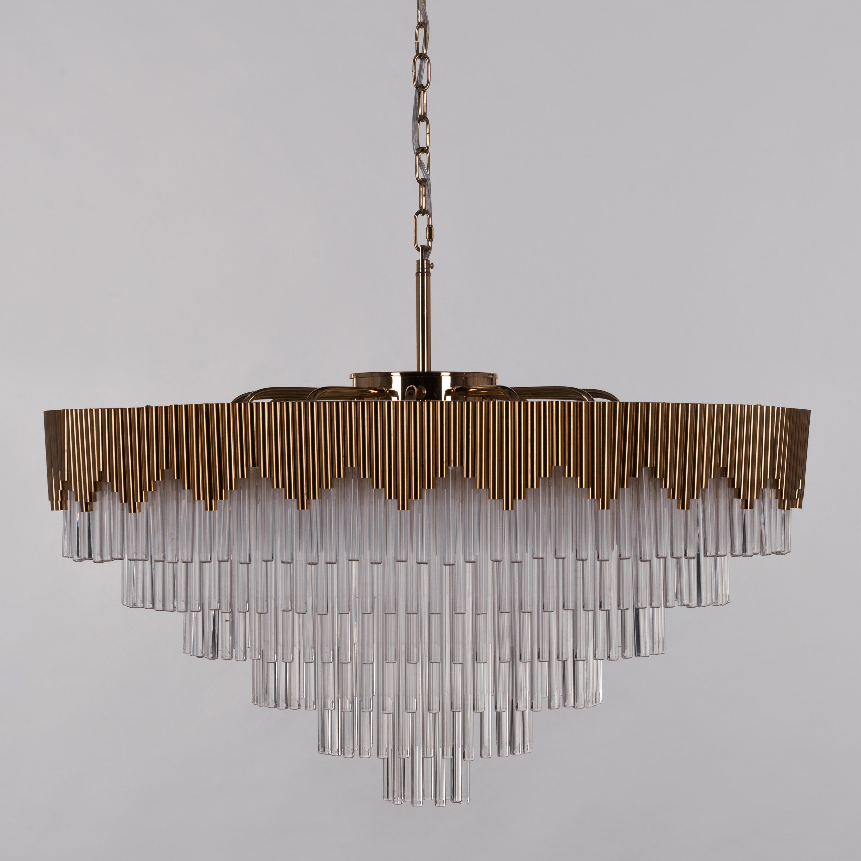 Diamonds Are Forever (Large, Matte Gold) Crystal Chandelier