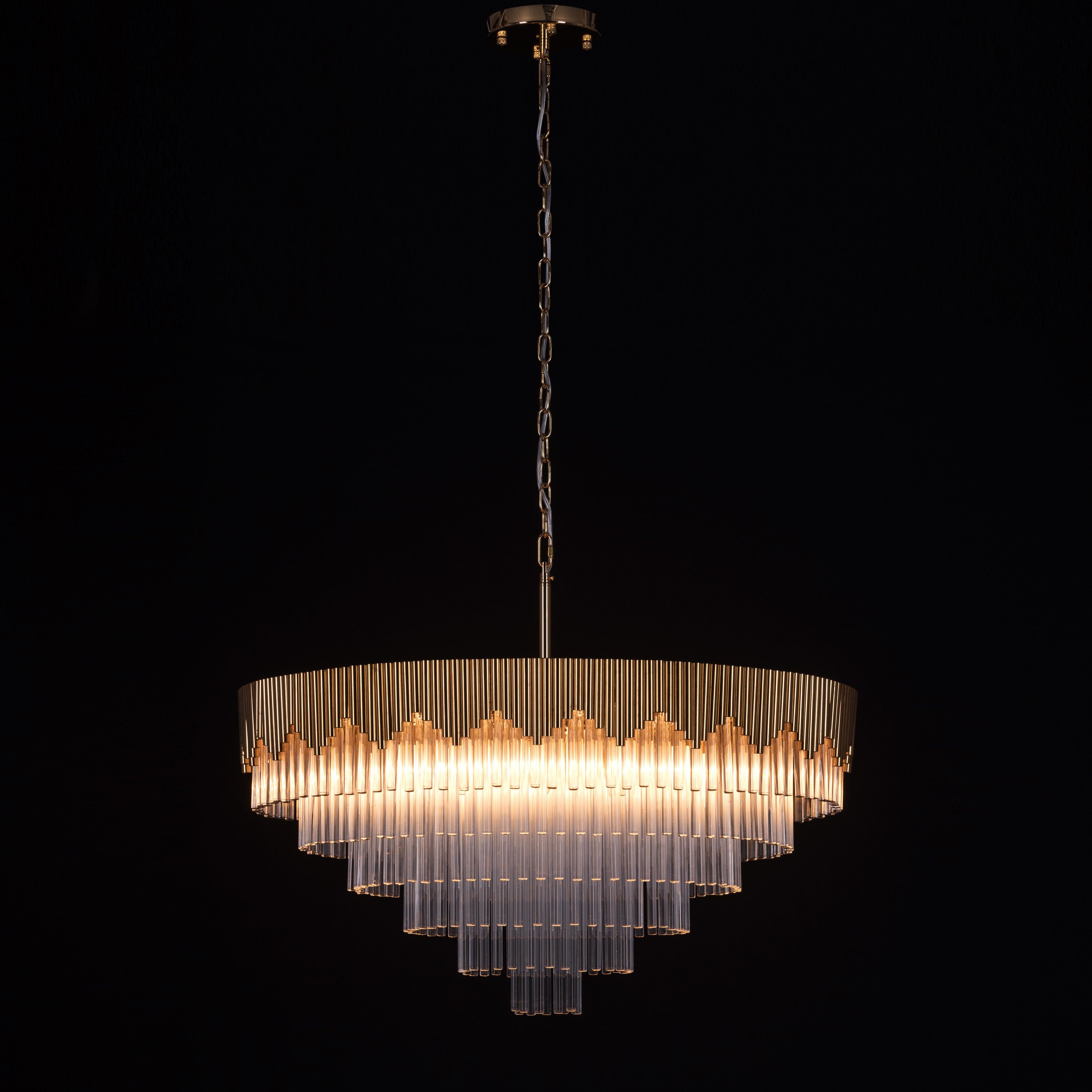 Diamonds Are Forever (Large, Matte Gold) Crystal Chandelier