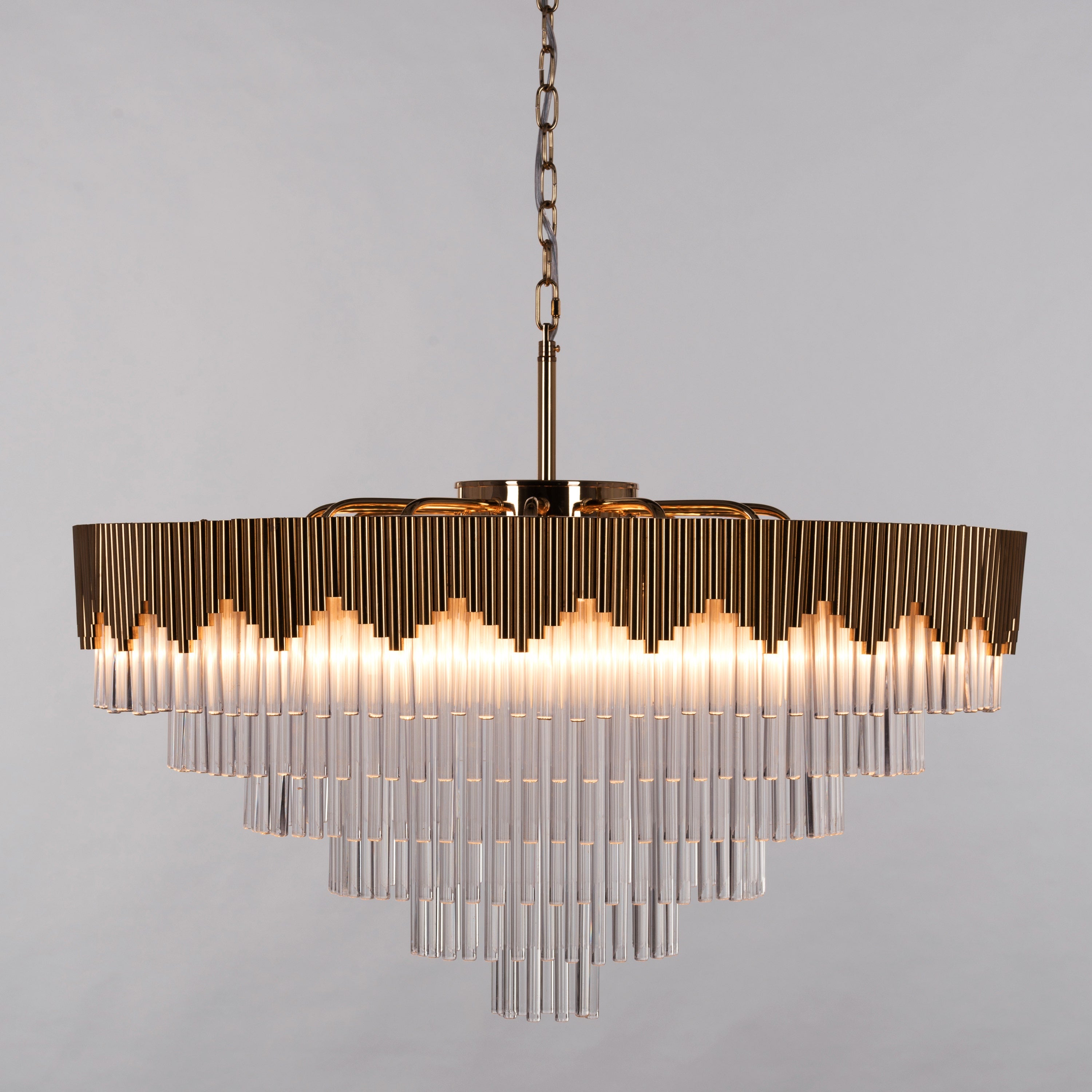 Diamonds Are Forever (Large, Matte Gold) Crystal Chandelier