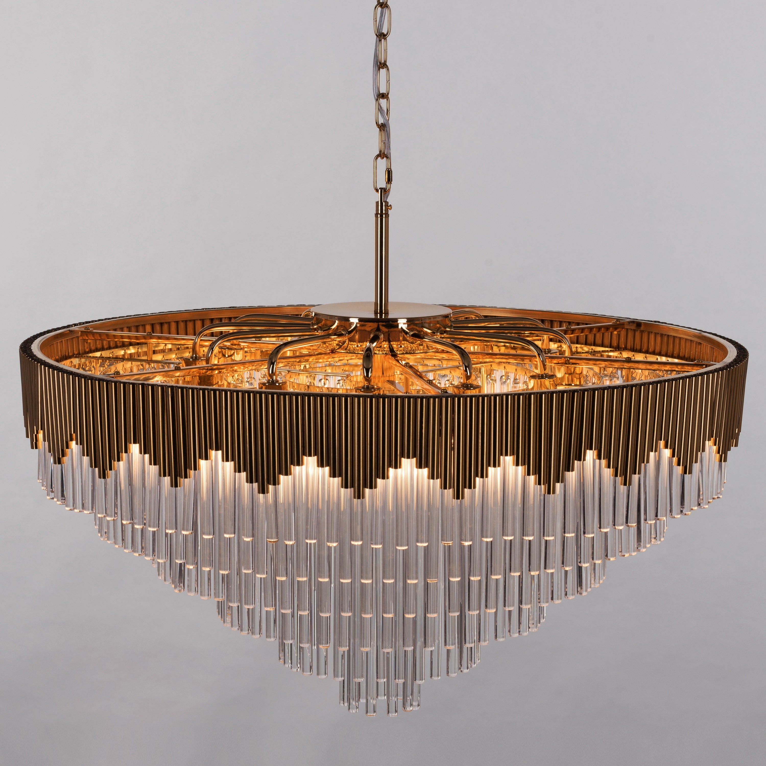 Diamonds Are Forever (Large, Matte Gold) Crystal Chandelier