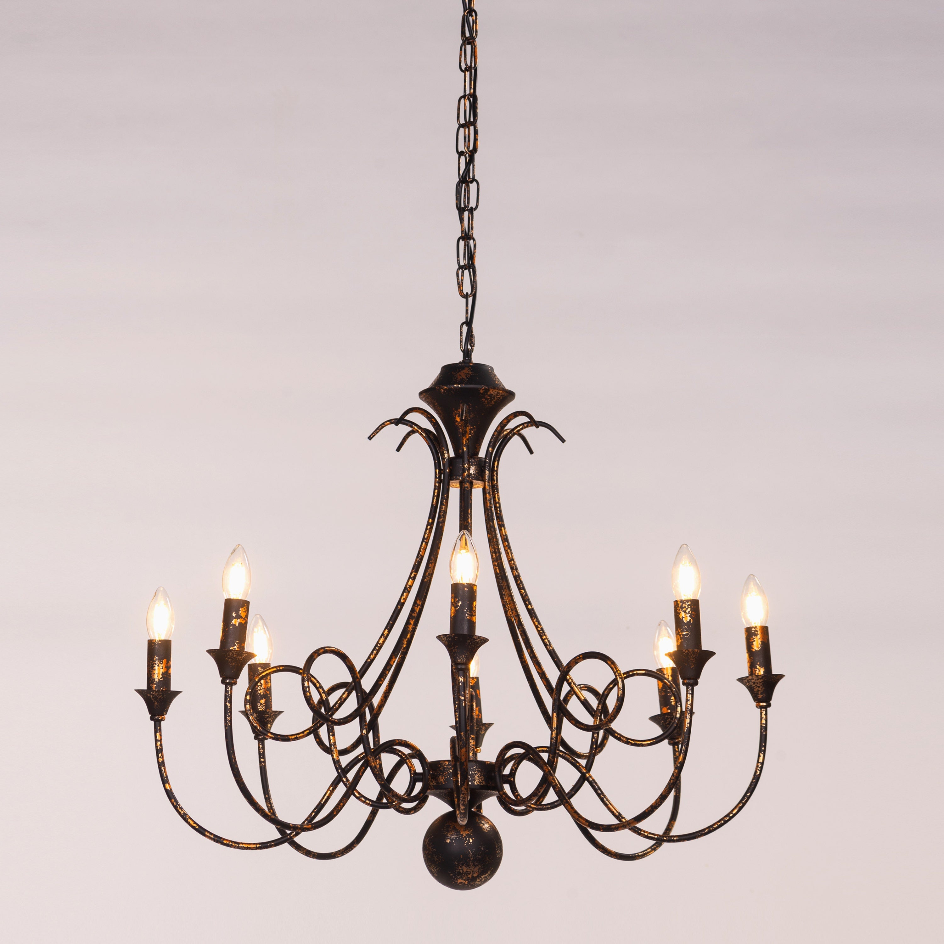 Ruins Of Us (Large, Black, Antique Gold) Chandelier