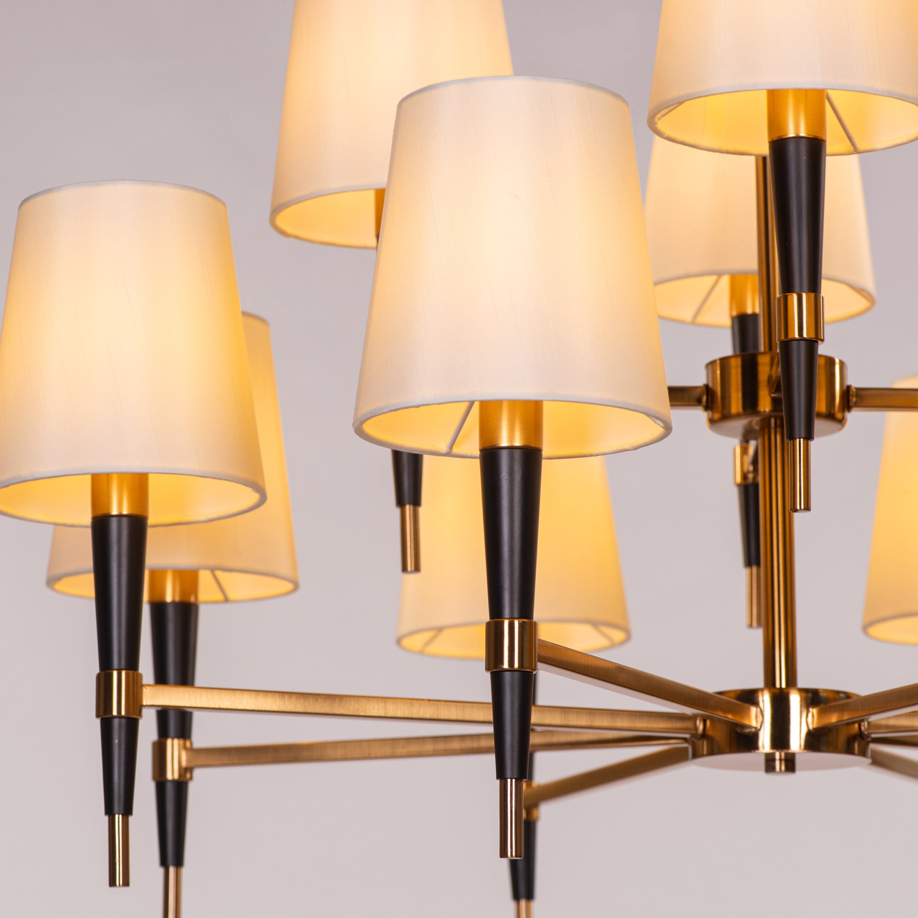 See The Unseen (Black, Gold) Fabric Chandelier