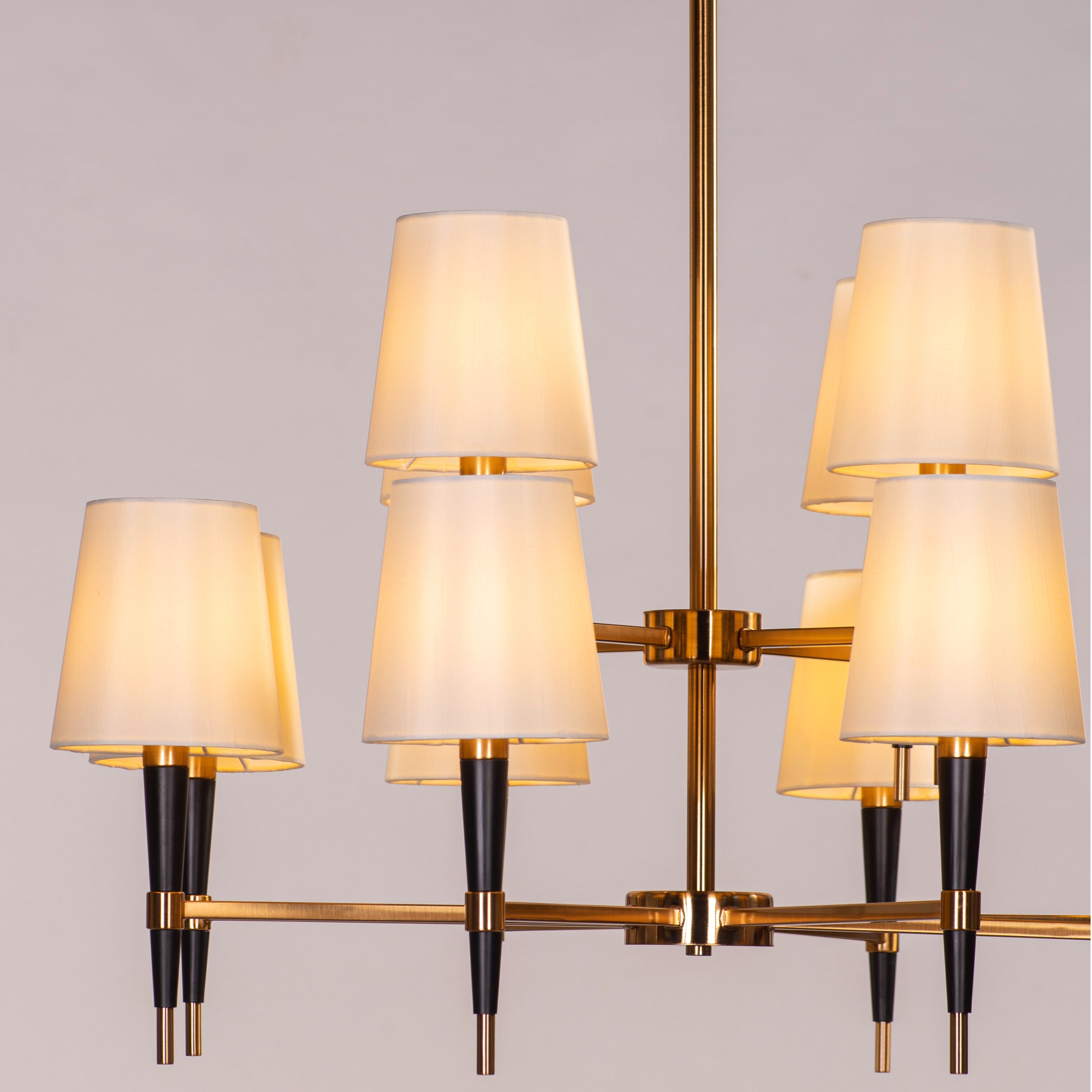 See The Unseen (Black, Gold) Fabric Chandelier