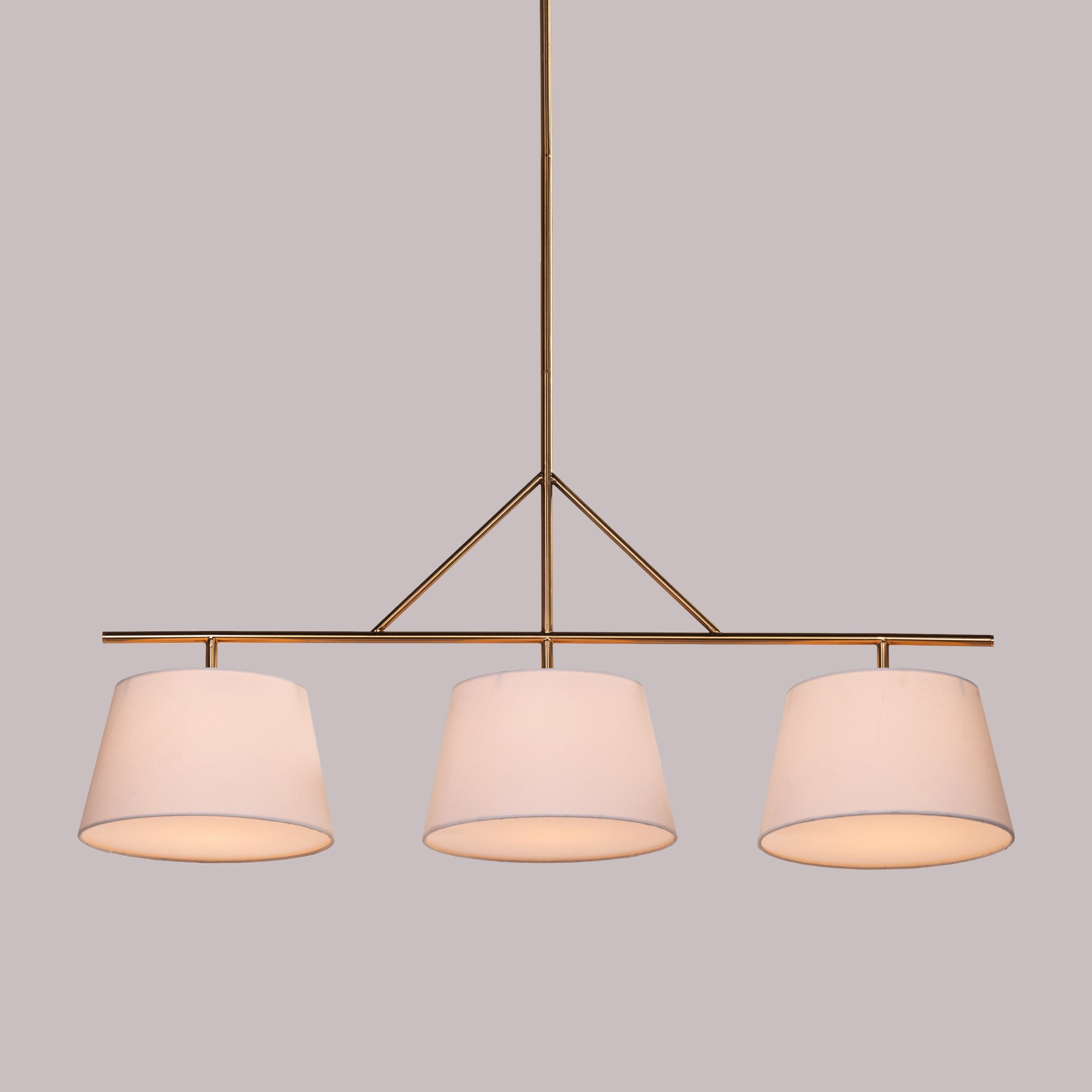 Swiss Bliss (Gold, Off-White) Fabric Chandelier
