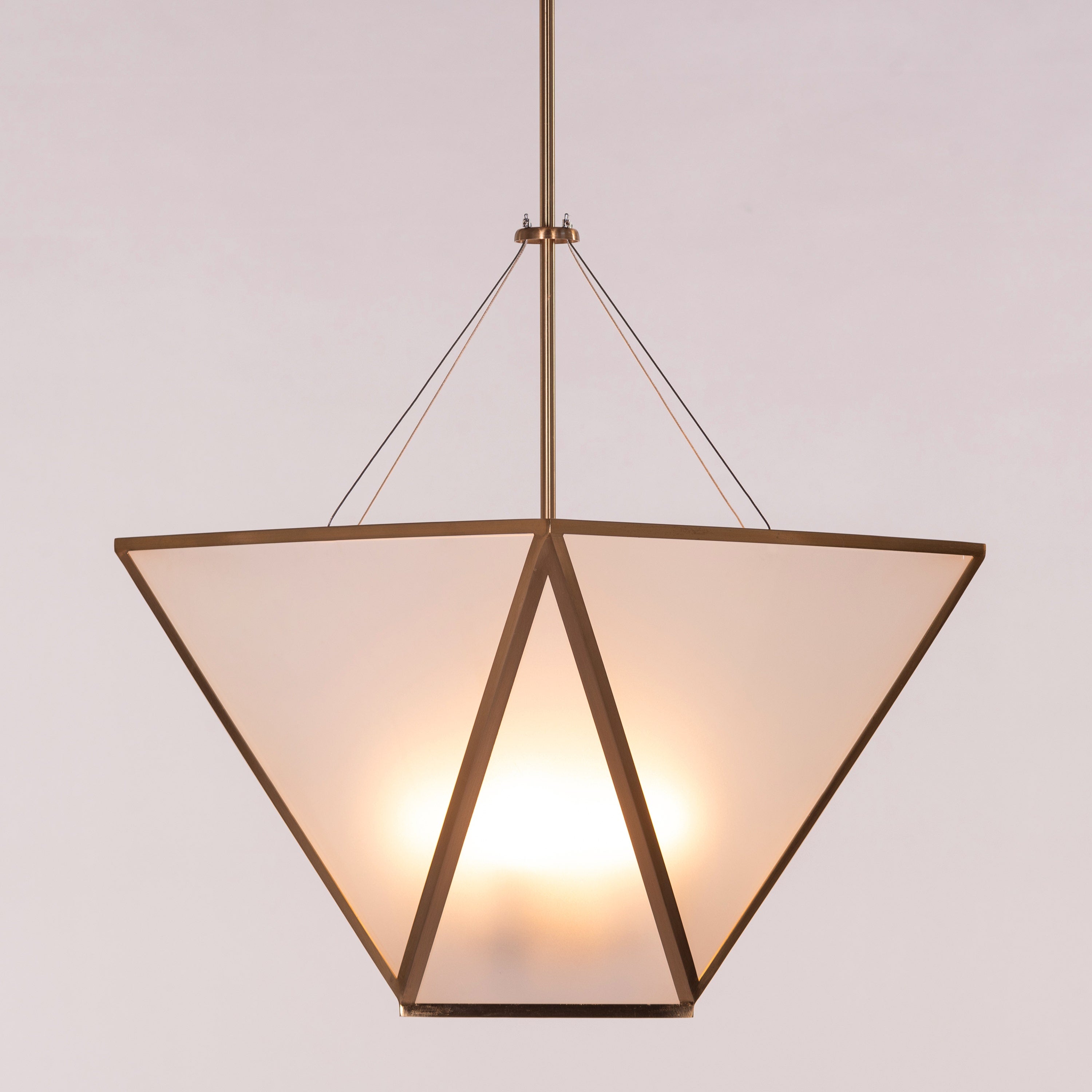 Waste These Things (Gold) Frosted Glass Pendant Light