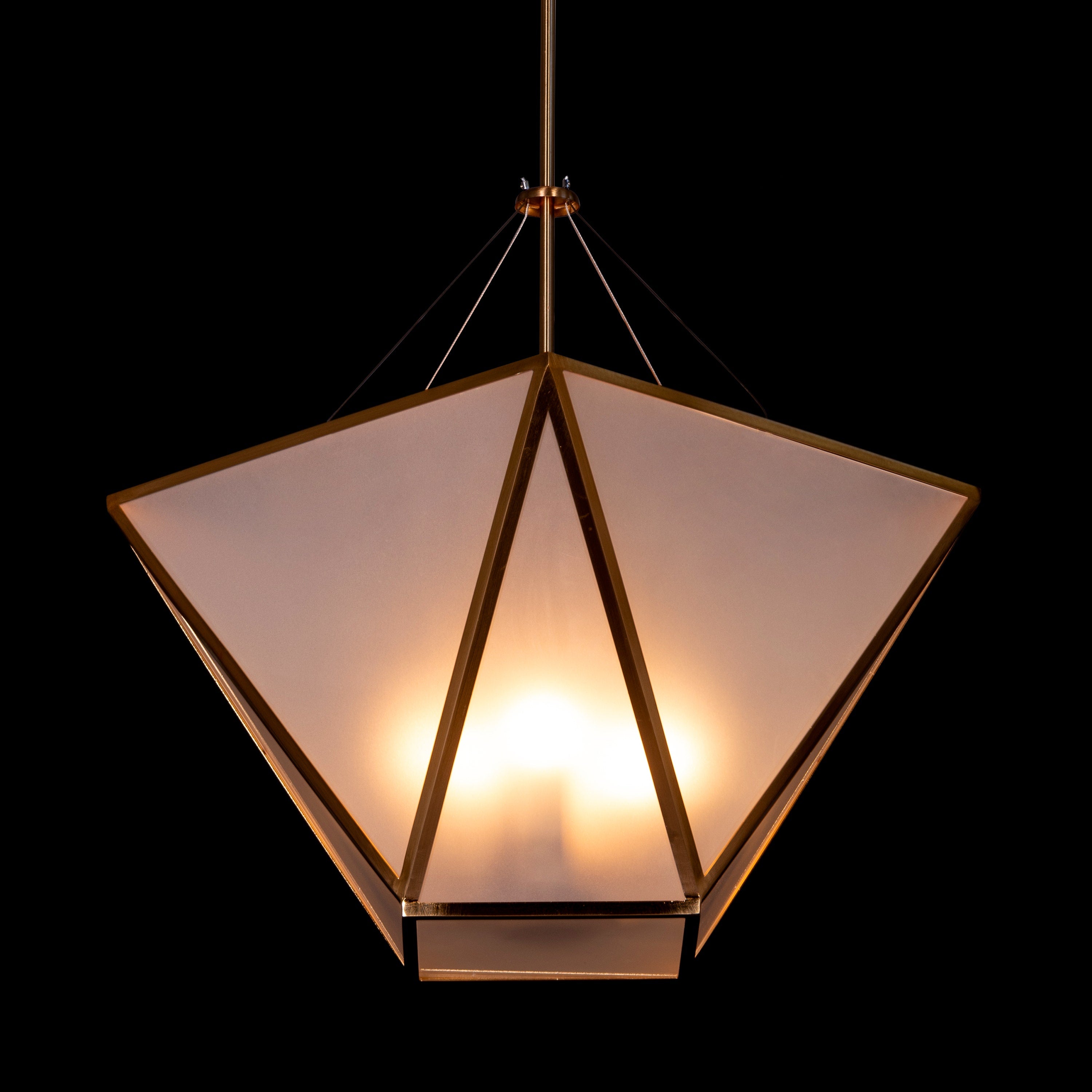 Waste These Things (Gold) Frosted Glass Pendant Light