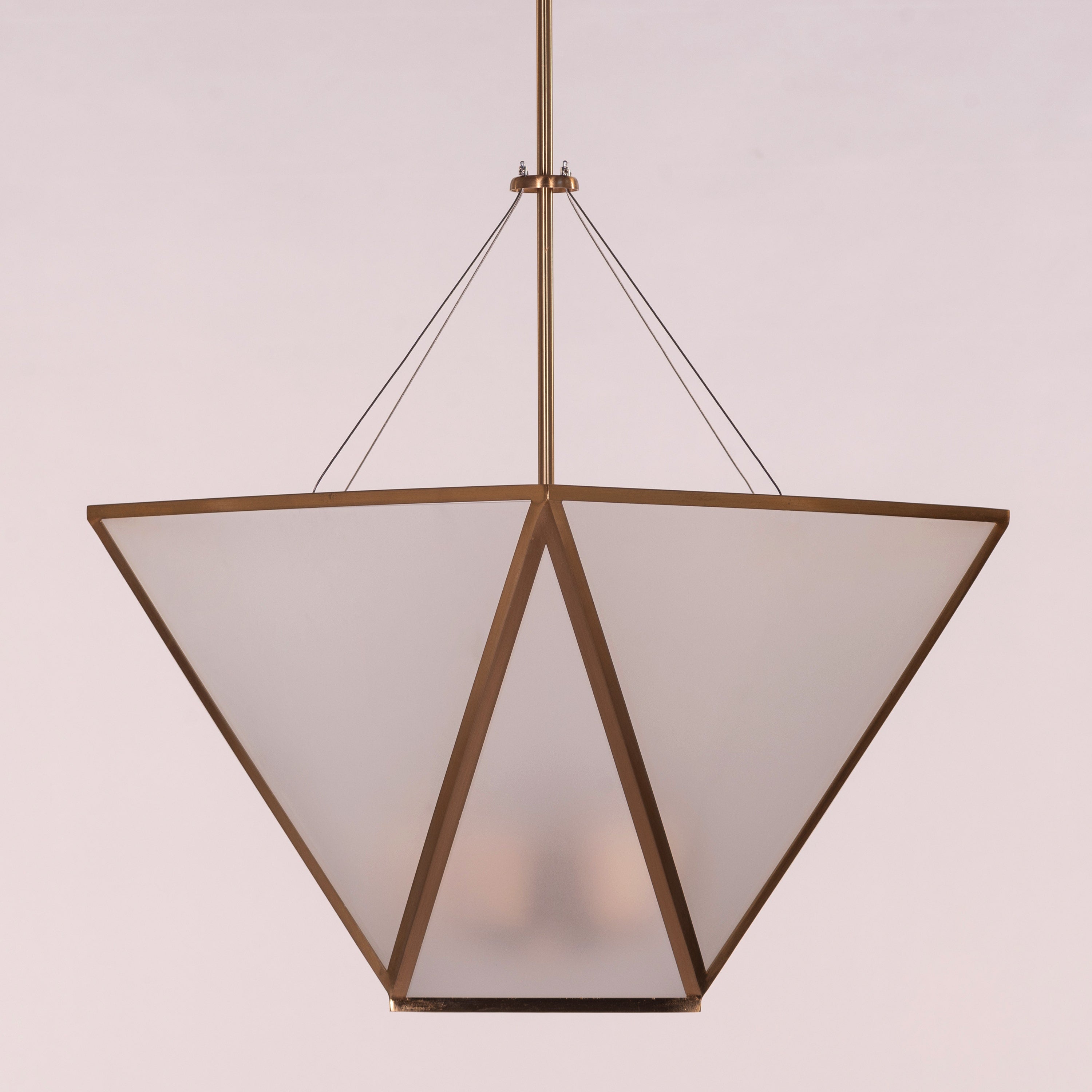 Waste These Things (Gold) Frosted Glass Pendant Light