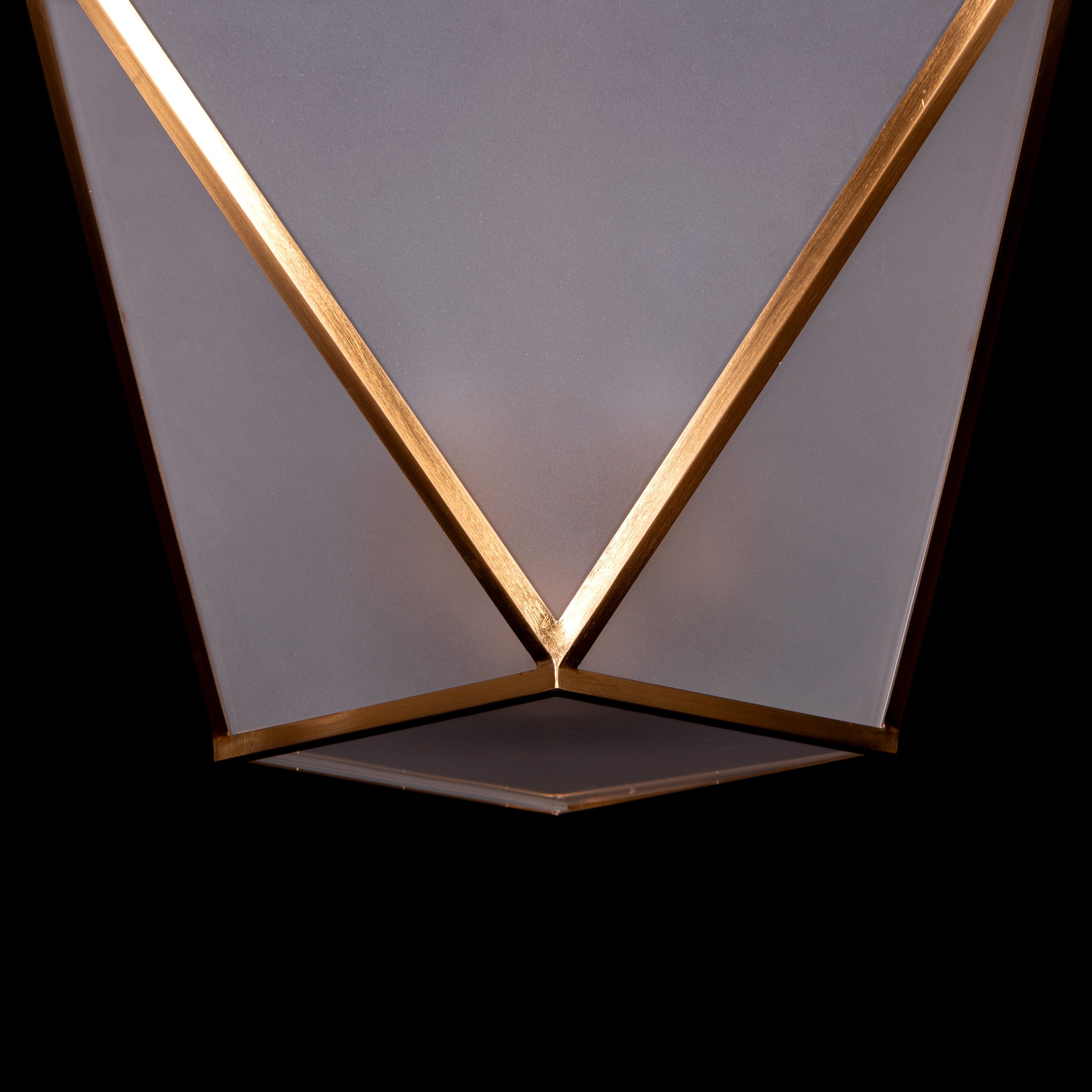 Waste These Things (Gold) Frosted Glass Pendant Light