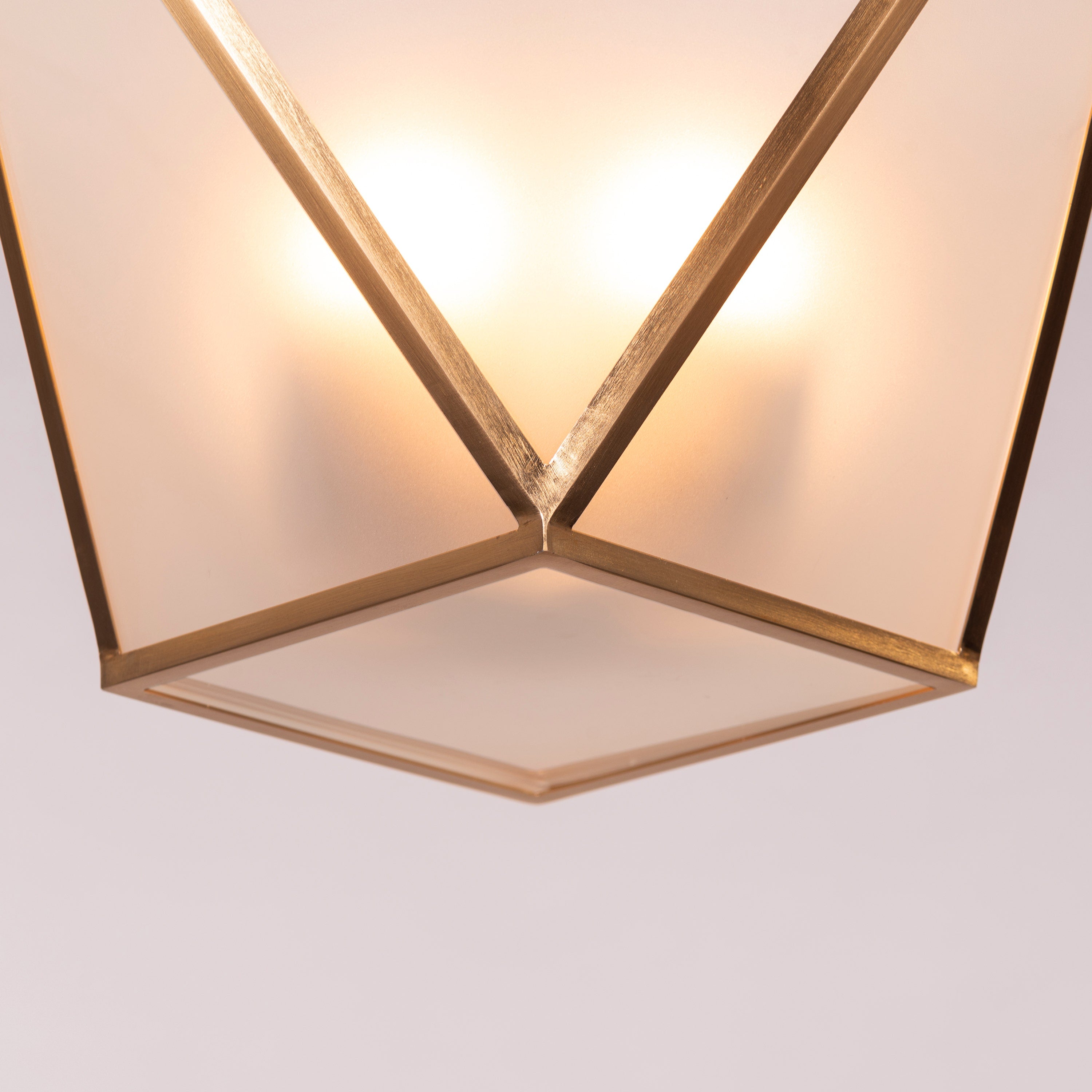 Waste These Things (Gold) Frosted Glass Pendant Light