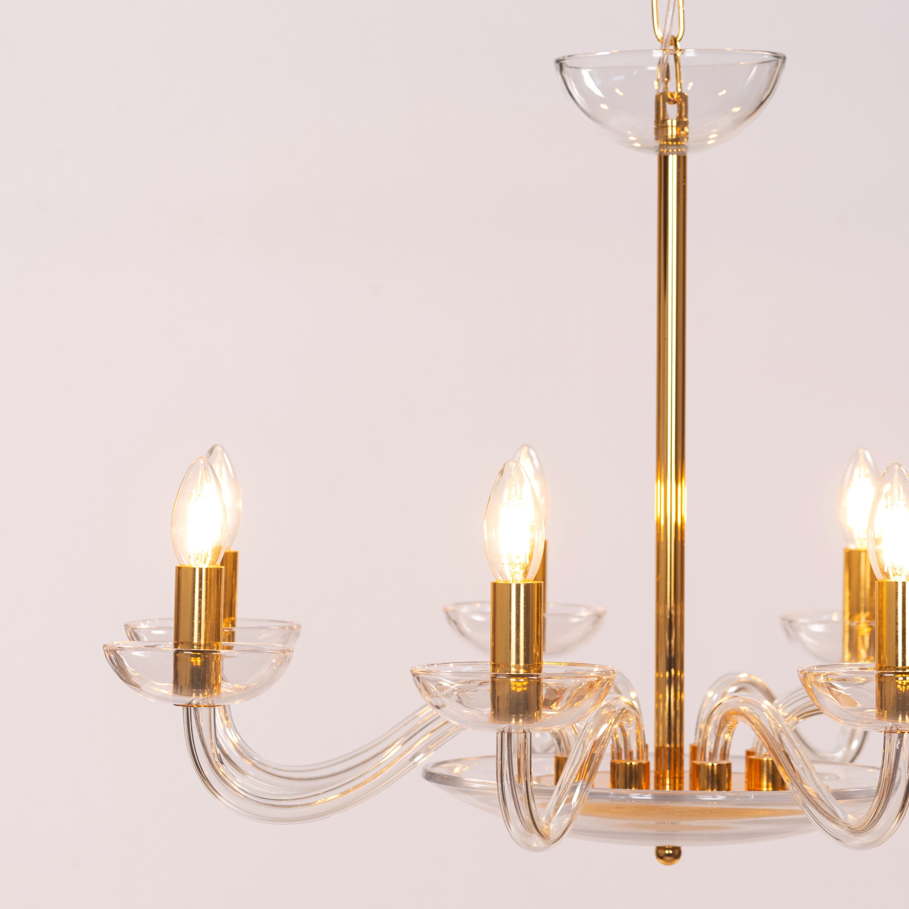 Be The Story (Medium, Gold) Clear Glass Chandelier