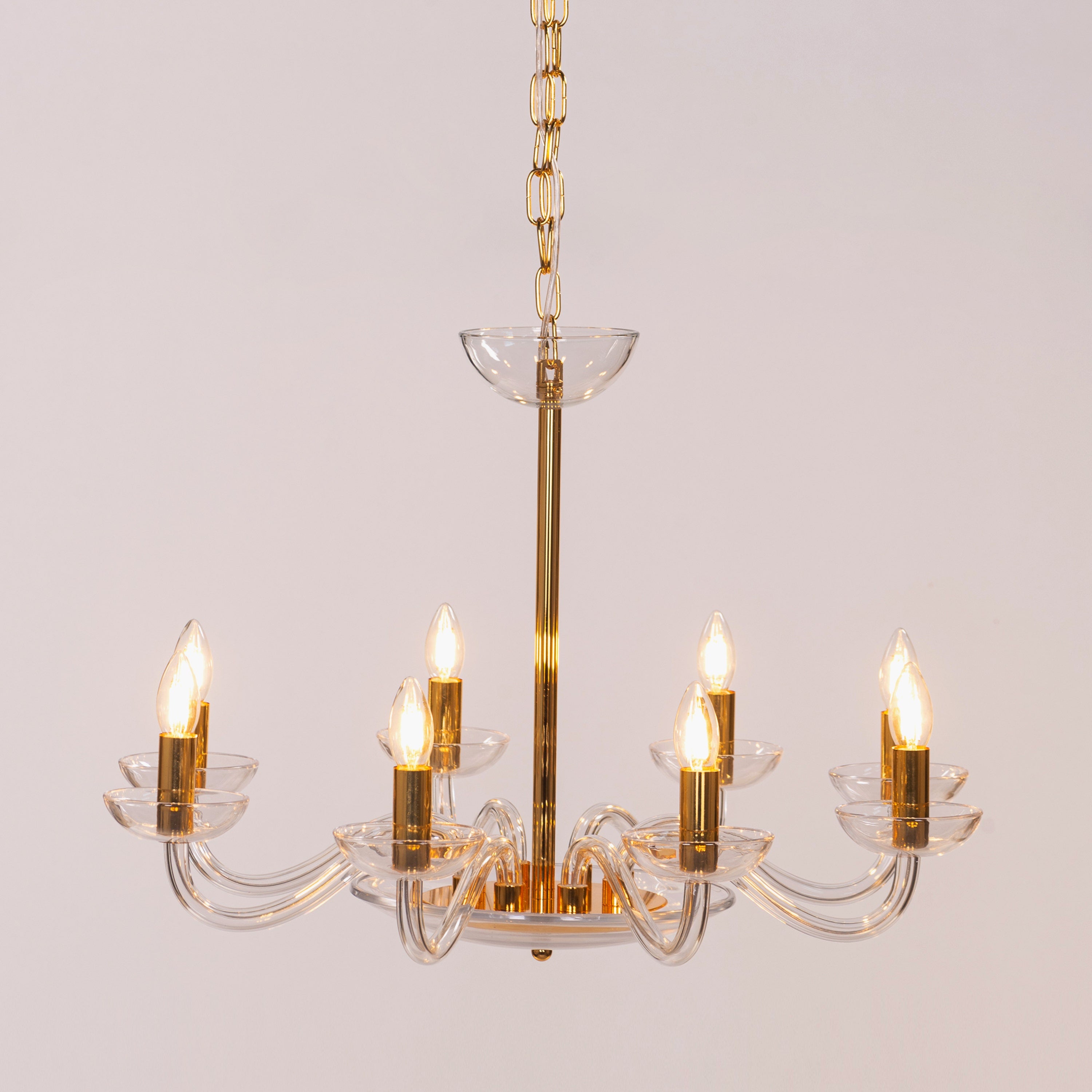 Be The Story (Medium, Gold) Clear Glass Chandelier