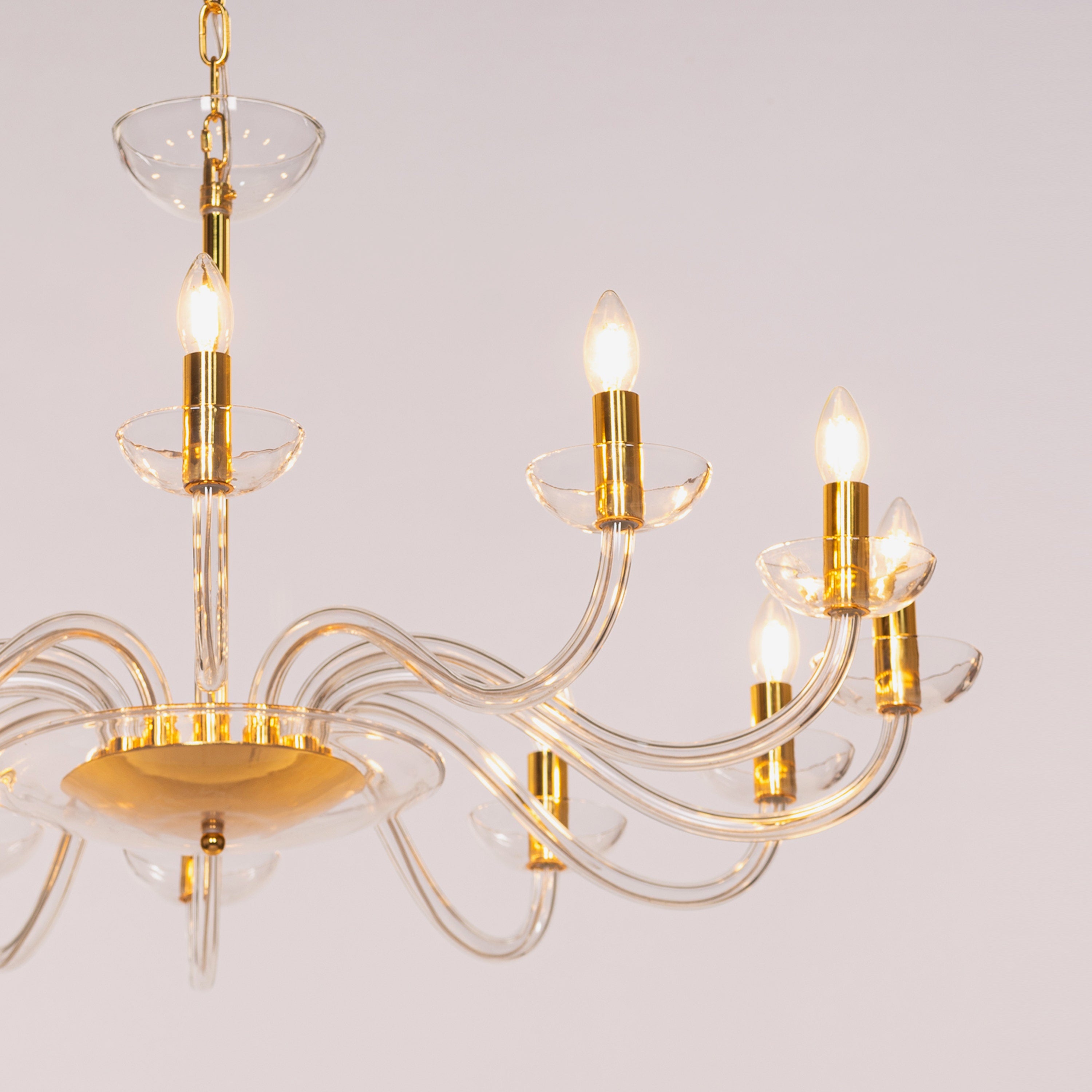 Be The Story (Large, Gold) Clear Glass Chandelier