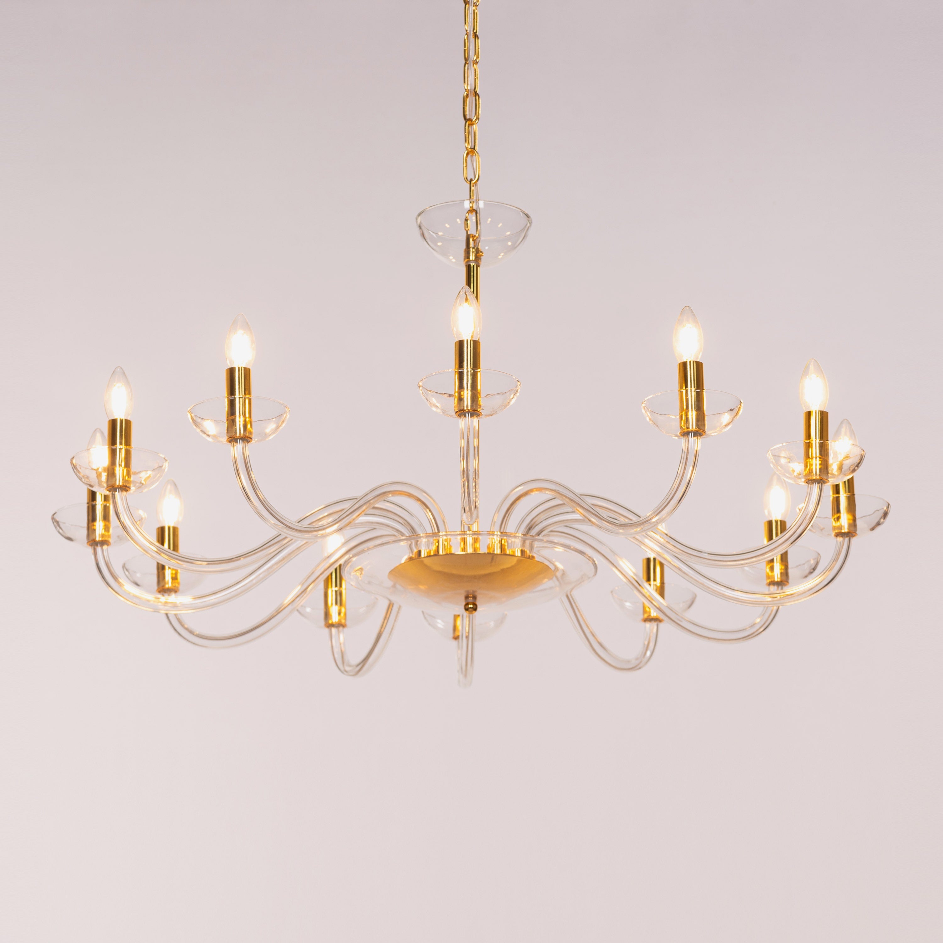 Be The Story (Large, Gold) Clear Glass Chandelier