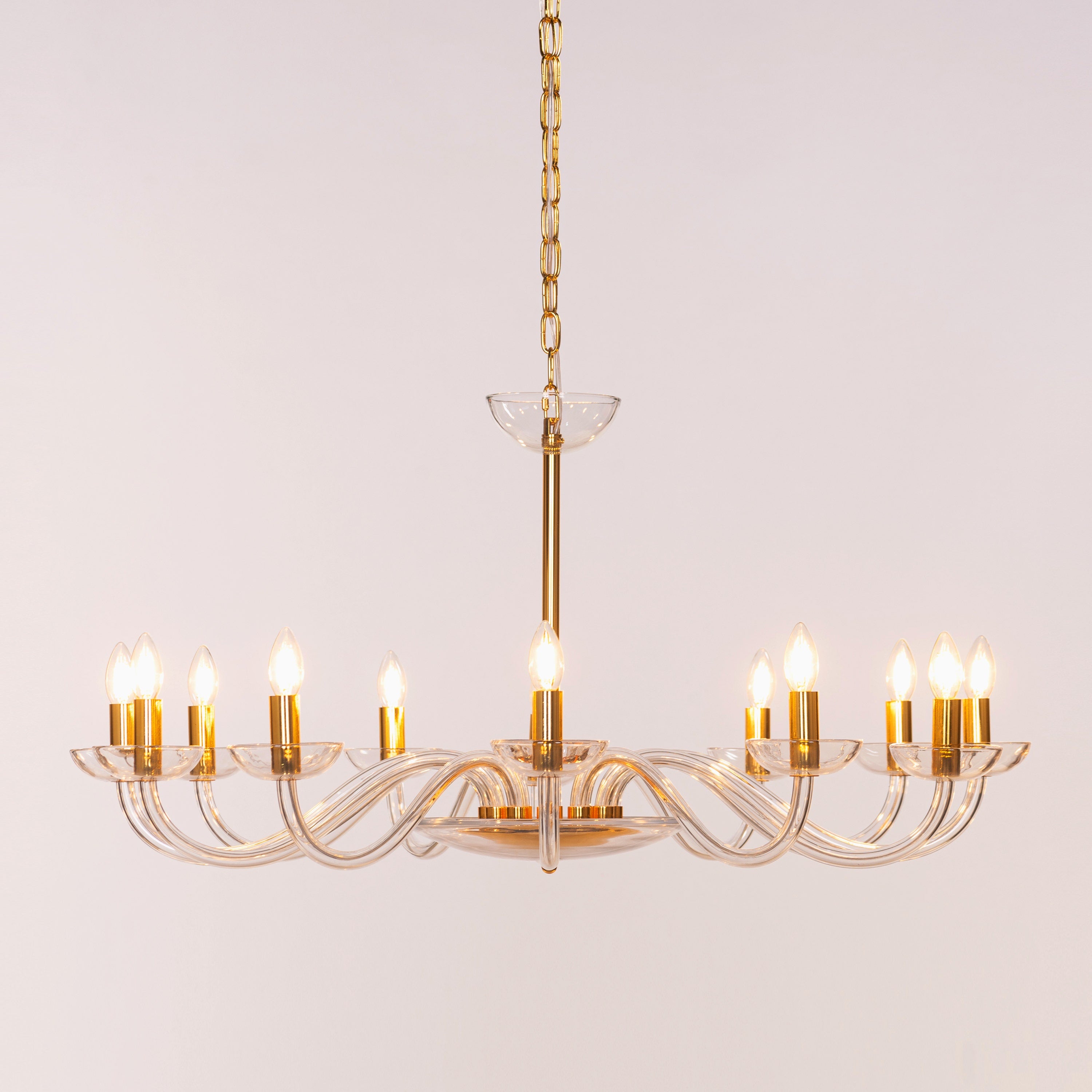 Be The Story (Large, Gold) Clear Glass Chandelier