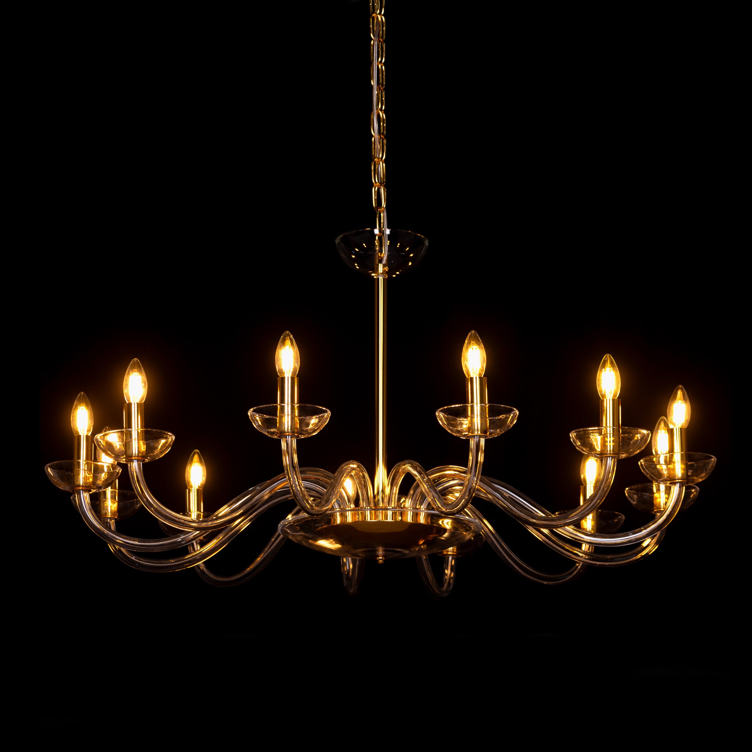 Be The Story (Large, Gold) Clear Glass Chandelier