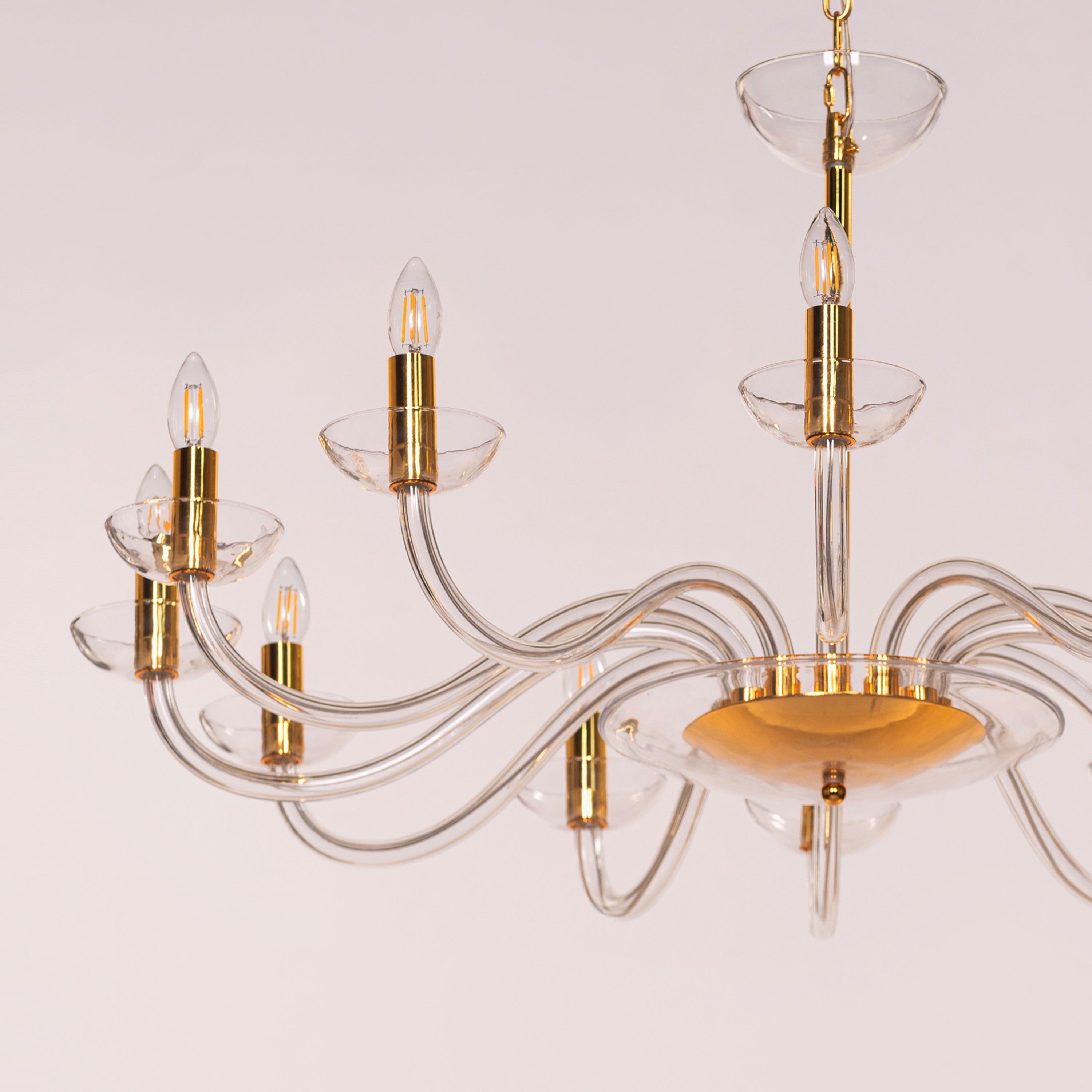 Be The Story (Large, Gold) Clear Glass Chandelier