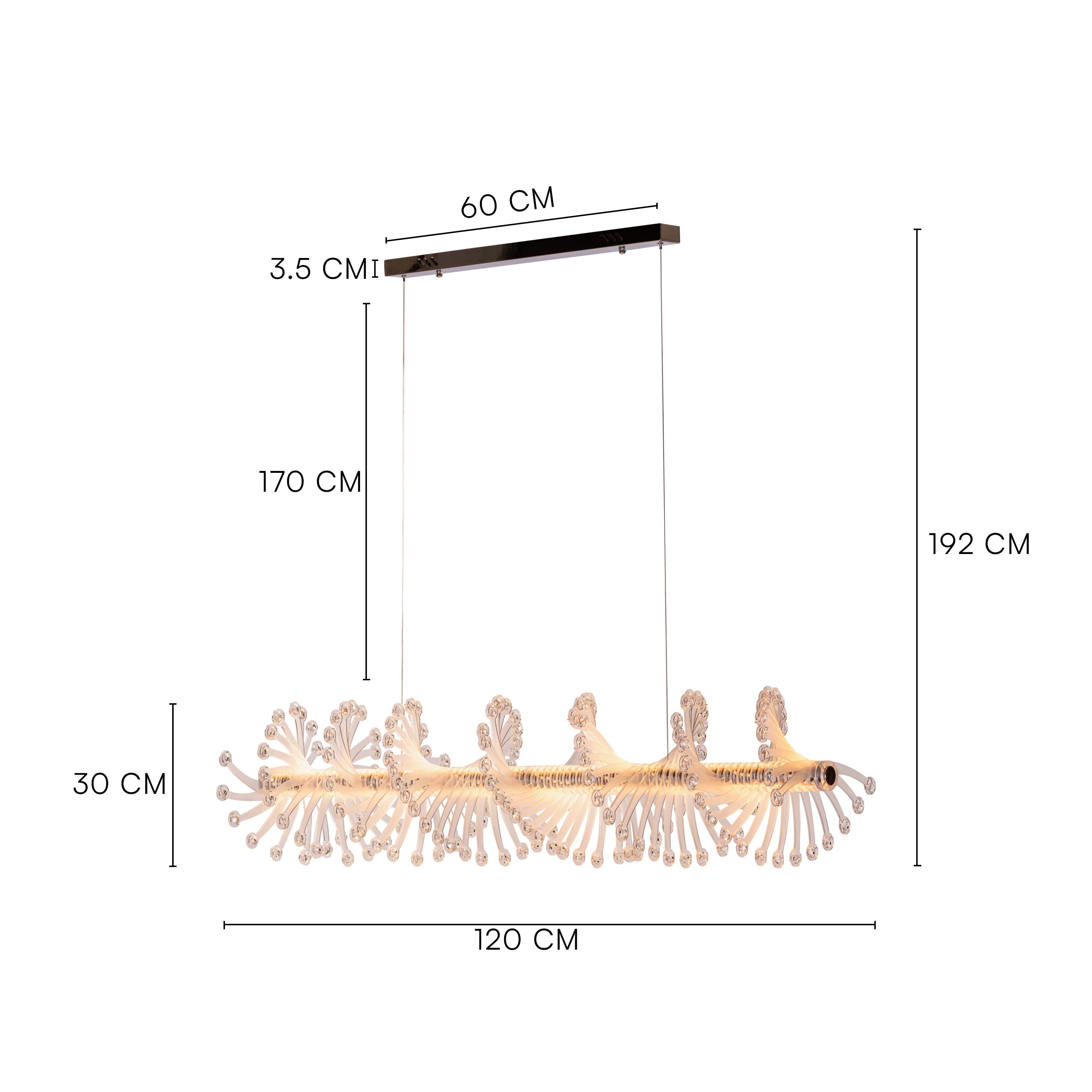 Tribe Has Spoken (Chrome/White) Chandelier