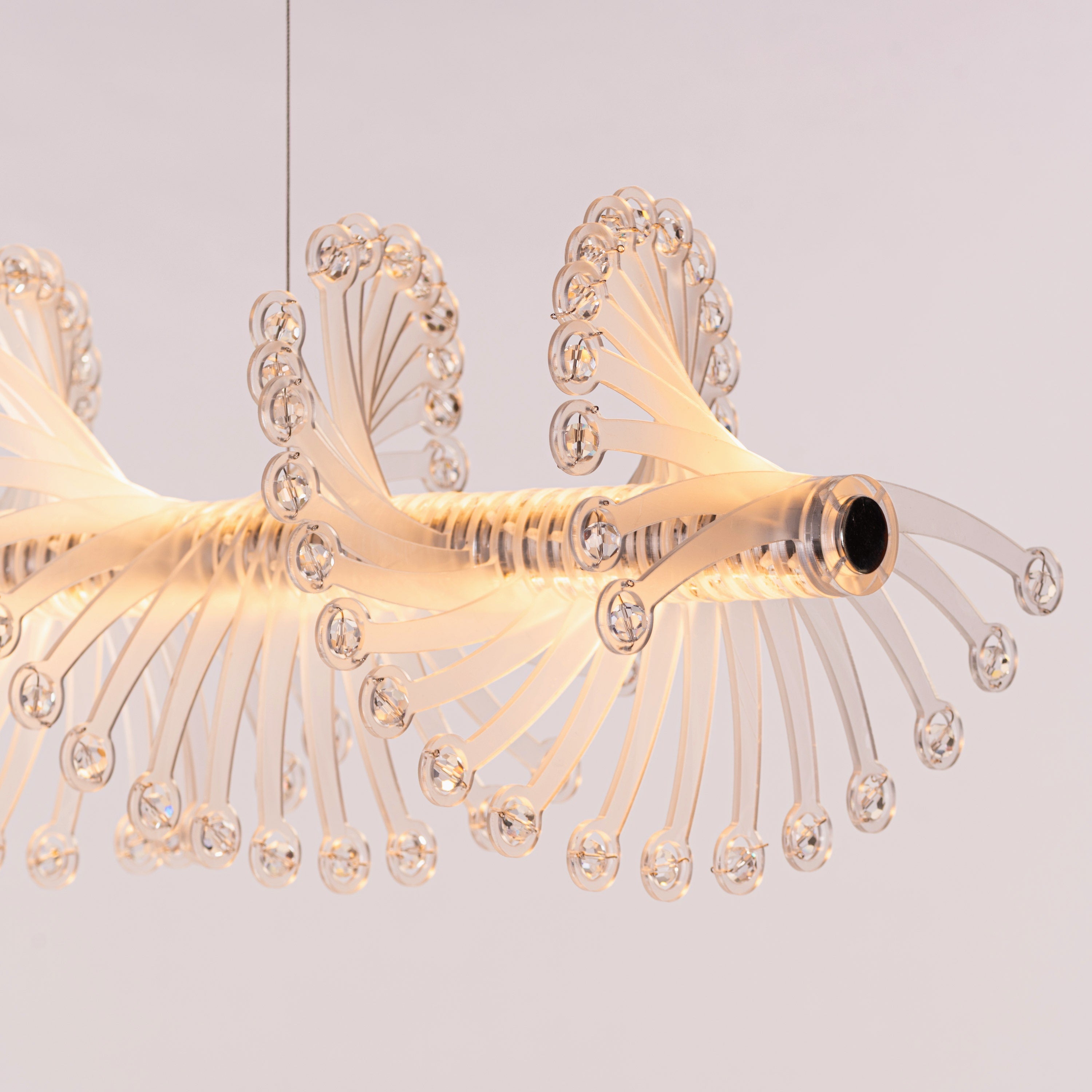 Tribe Has Spoken (Chrome/White) Chandelier