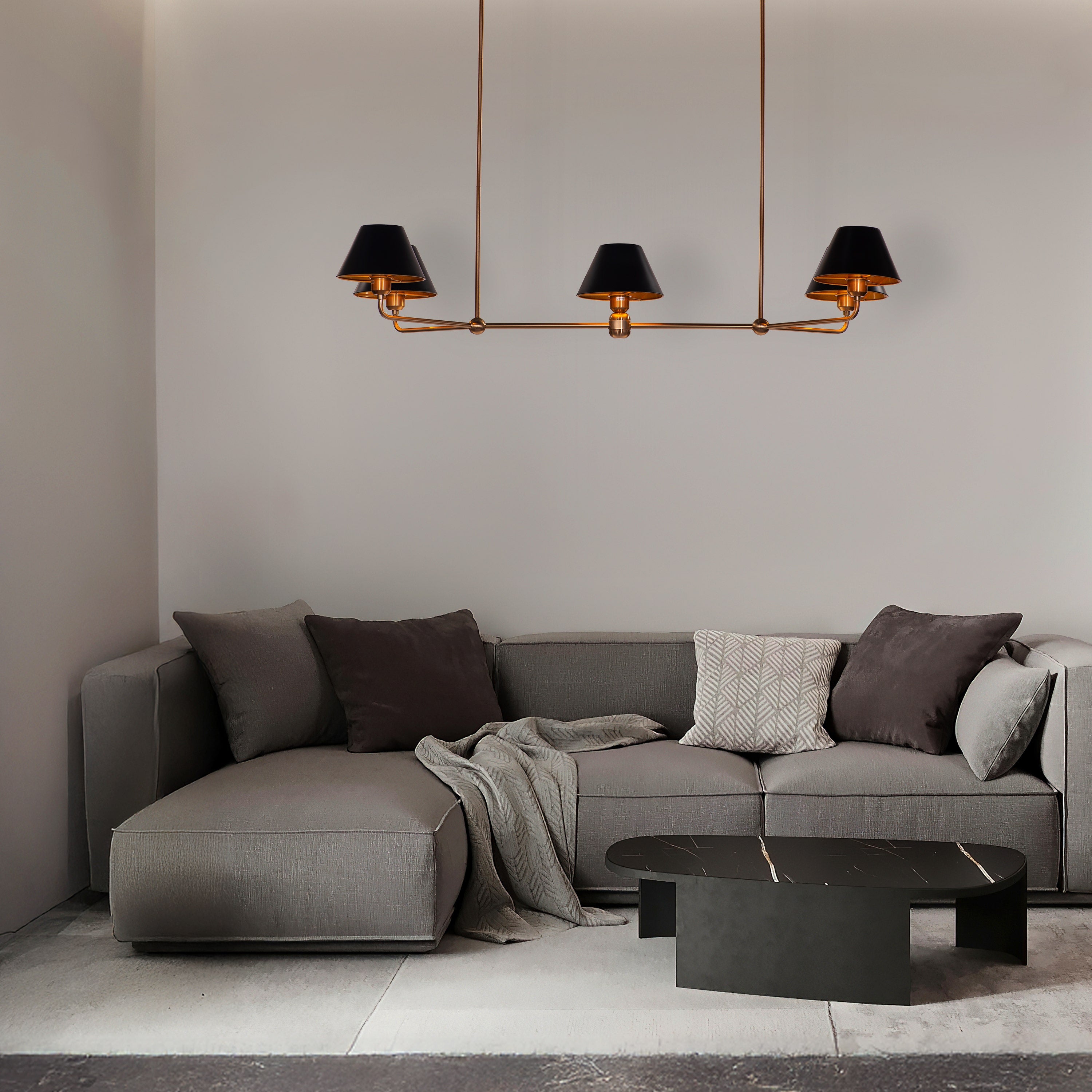 King Is Gone (Gold, Black) Chandelier