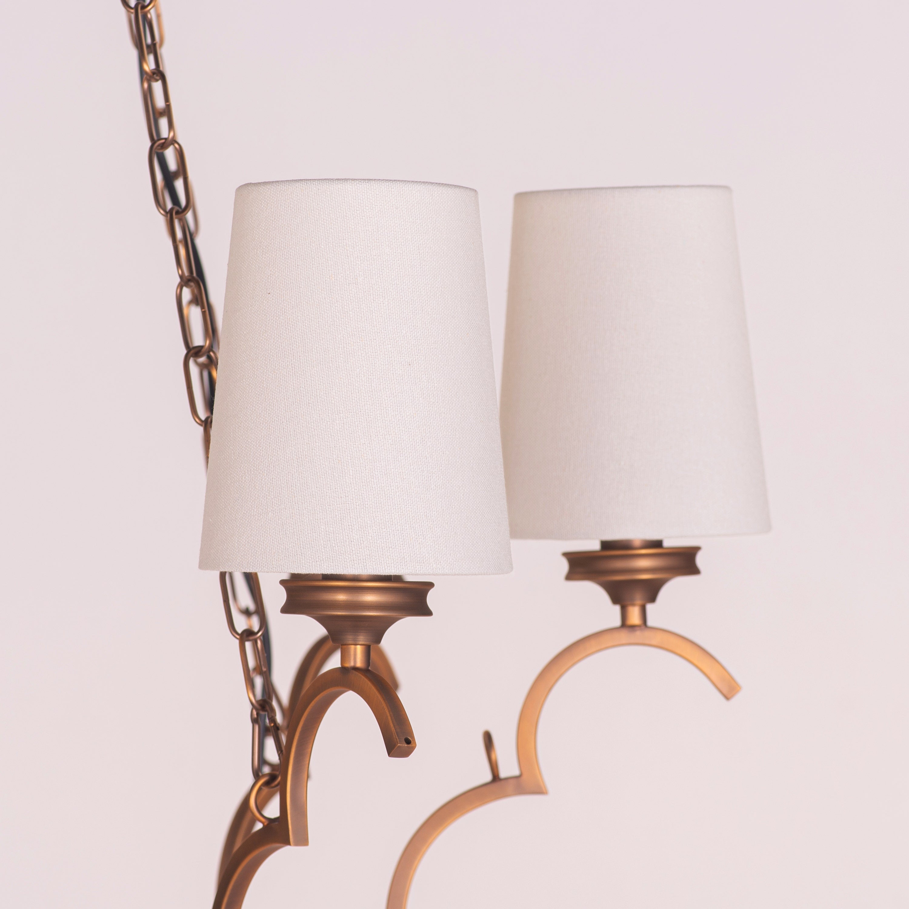 Gloriana (Bronze, White) Metal Chandelier