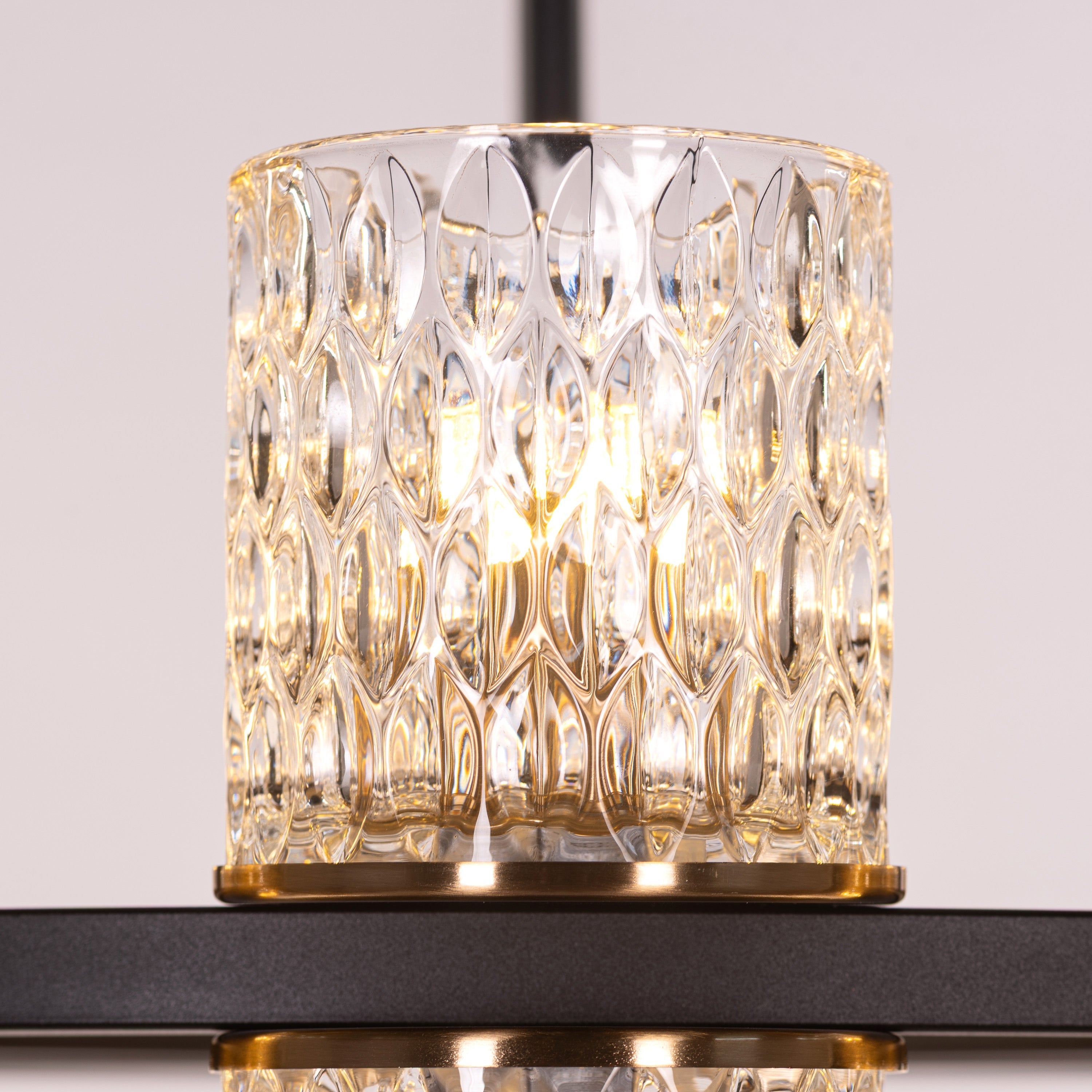Crystal Apparition (Black) Textured Glass Chandelier