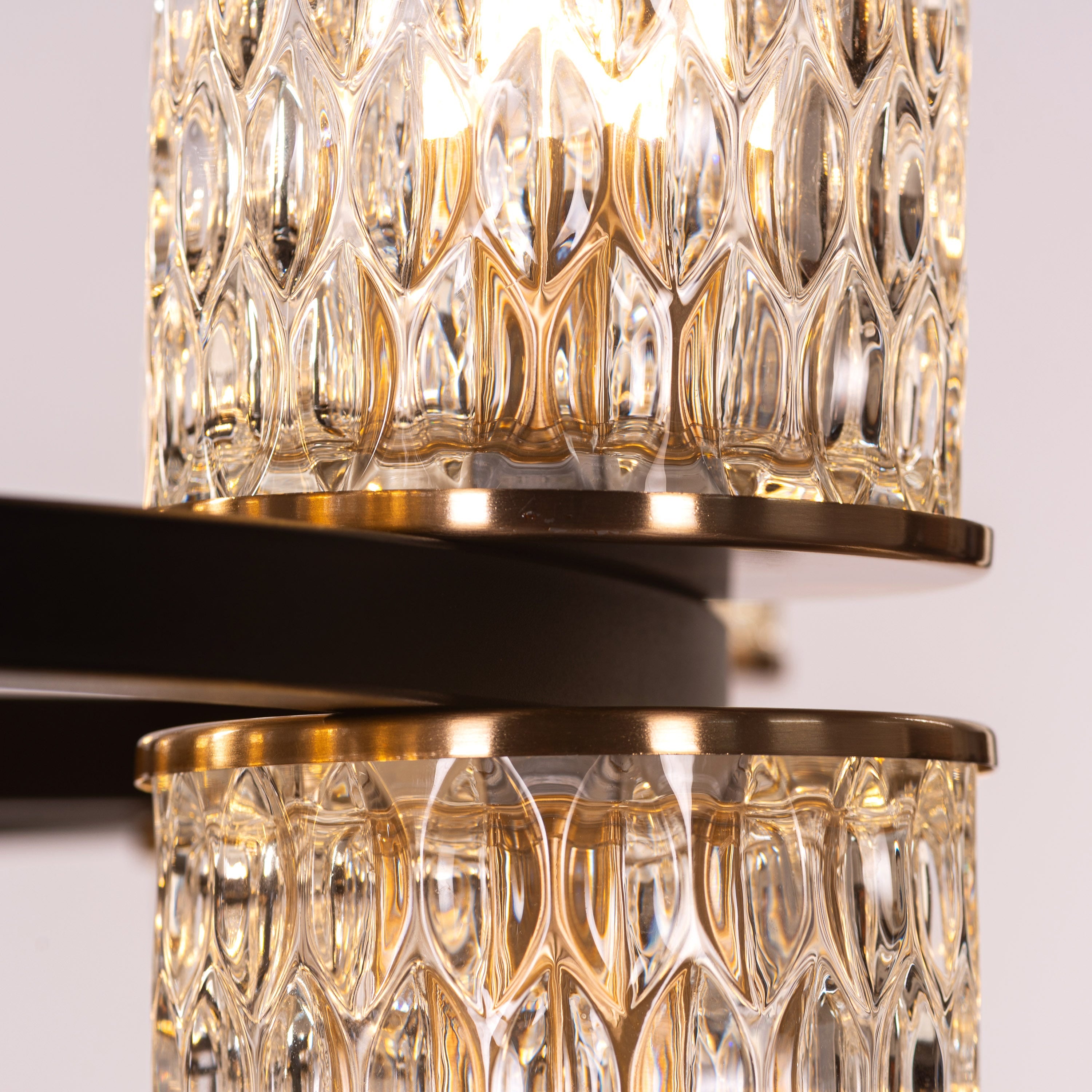 Crystal Apparition (Black) Textured Glass Chandelier