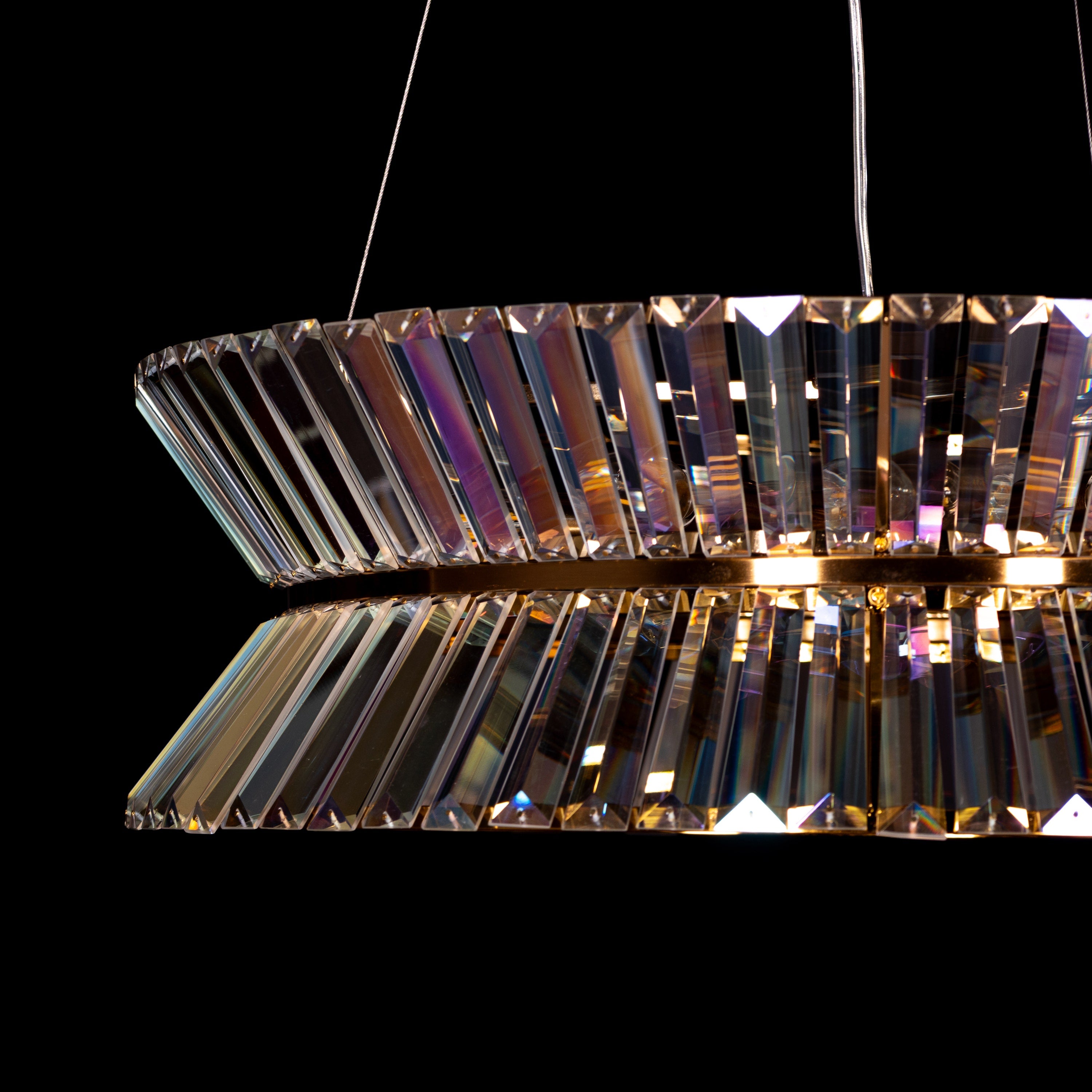 Radiance Ring (Gold) Glass Crystal Chandelier